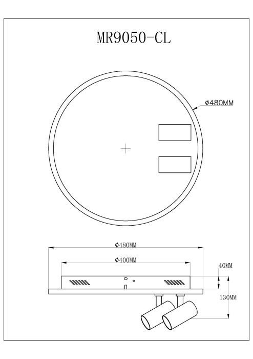 Накладной светильник MyFar MR9050-CL
