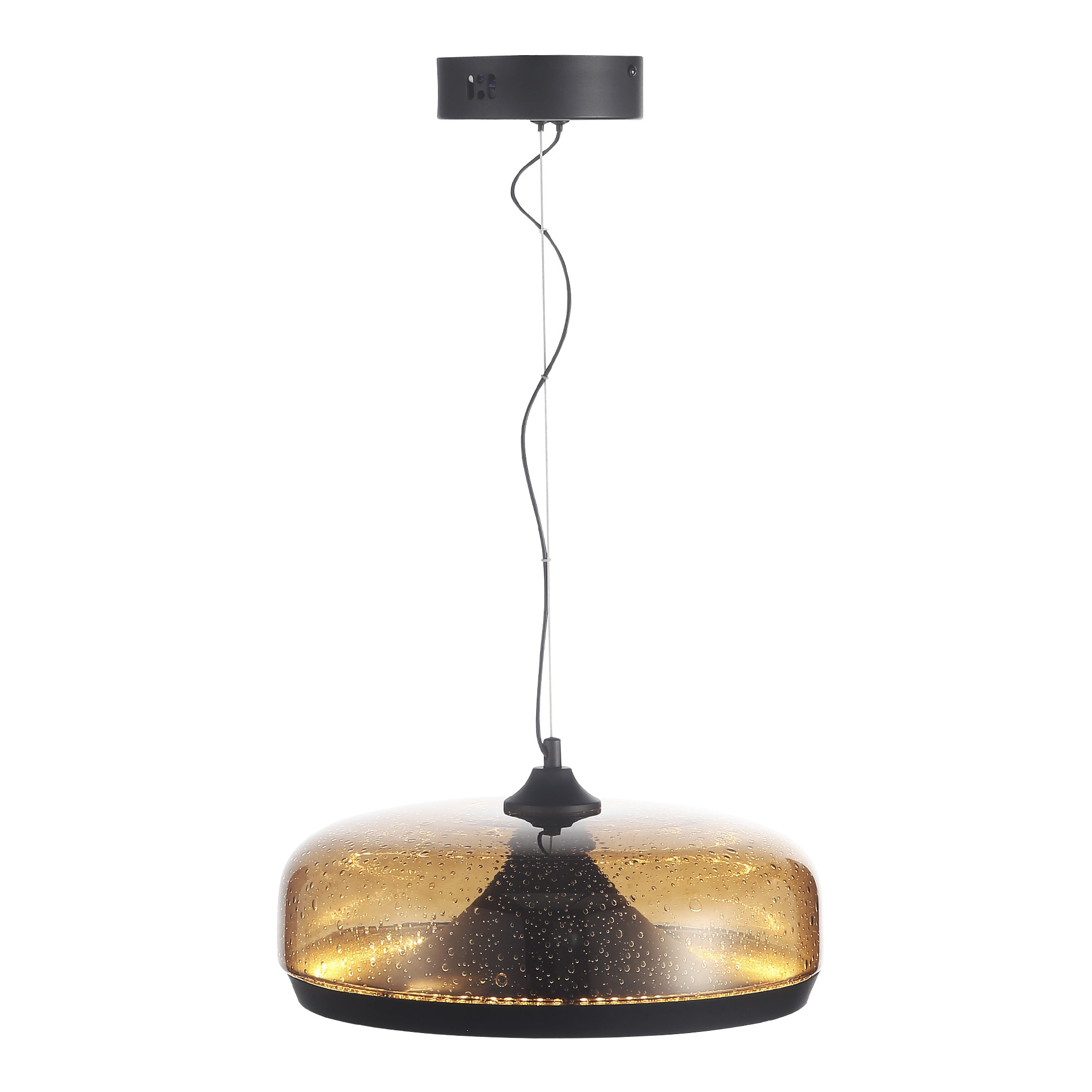 SL6014.603.01 Светильник подвесной ST-Luce Черный/Коричневый, с пузырьками LED 1*42W 3000K RIPPLE