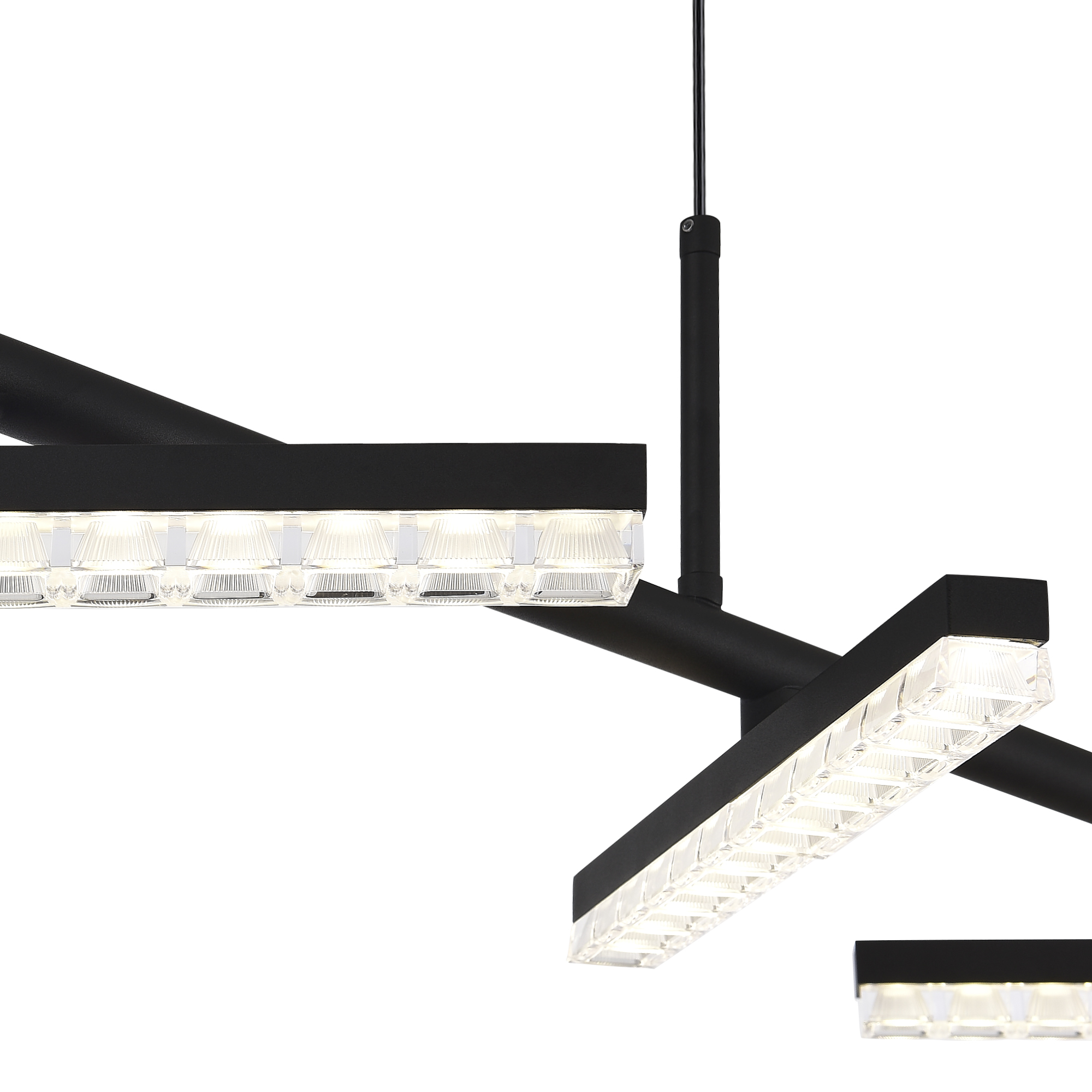 SL1018.403.04 Светильник подвесной ST-Luce черный/прозрачный LED 1*32W 4000K EUCLIDICS