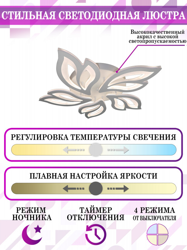 Накладная люстра Natali Kovaltseva LED LAMPS 81216