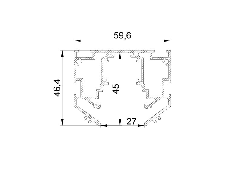 Профиль для шинопроводов Lightstar 509427L
