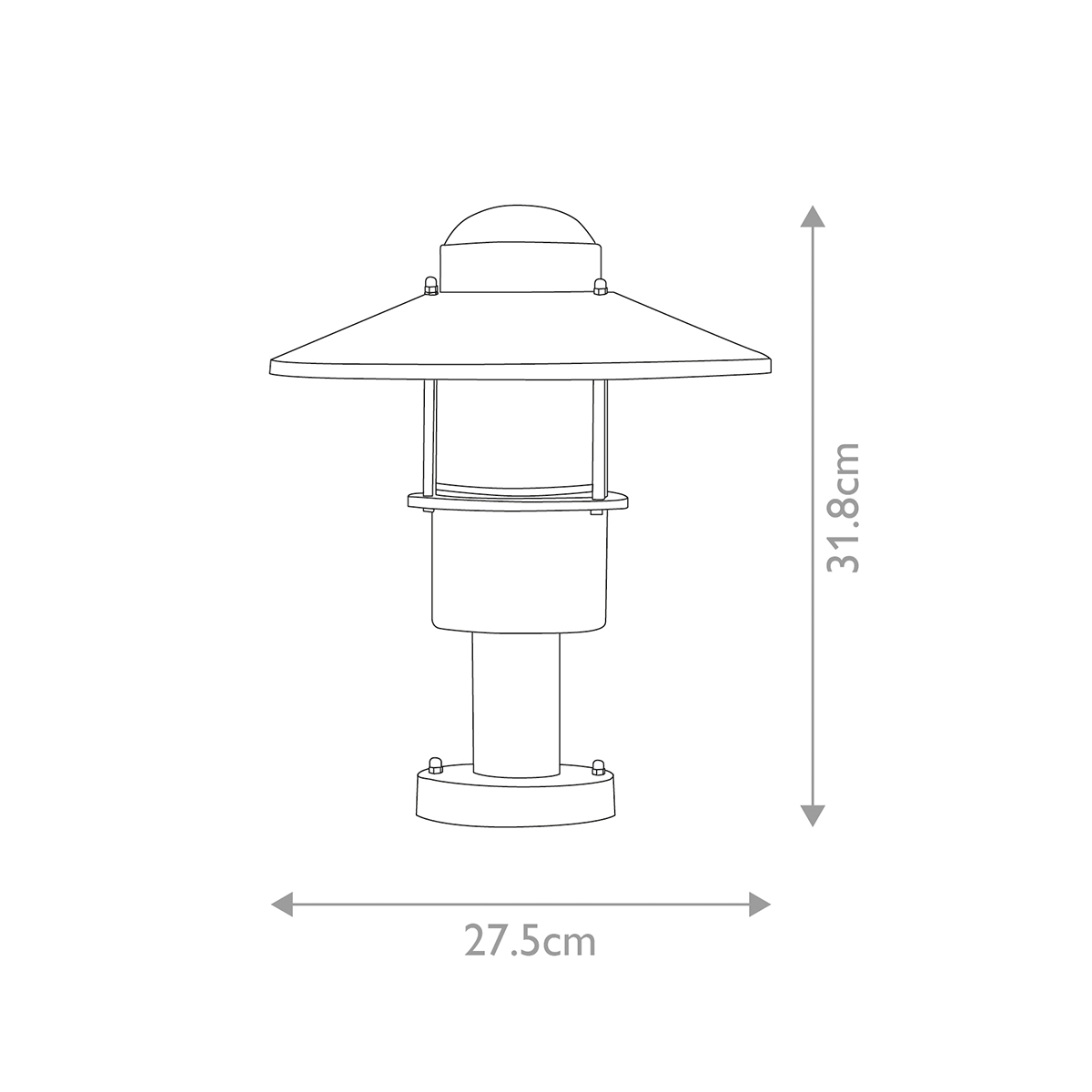 Фонарь-пьедестал Elstead Lighting, Арт. KLAMPENBORG-PED-BK