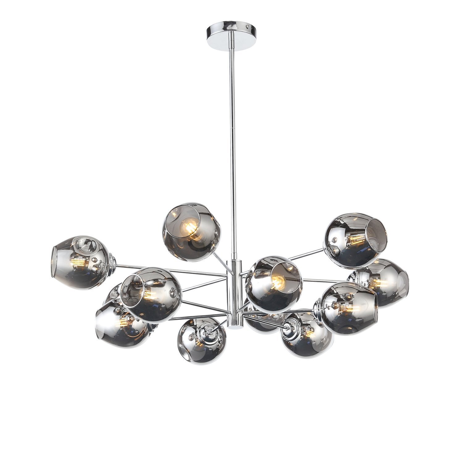 SL1500.103.12 Светильник потолочный ST-Luce Хром/Дымчатый E14 12*40W FOVIA
