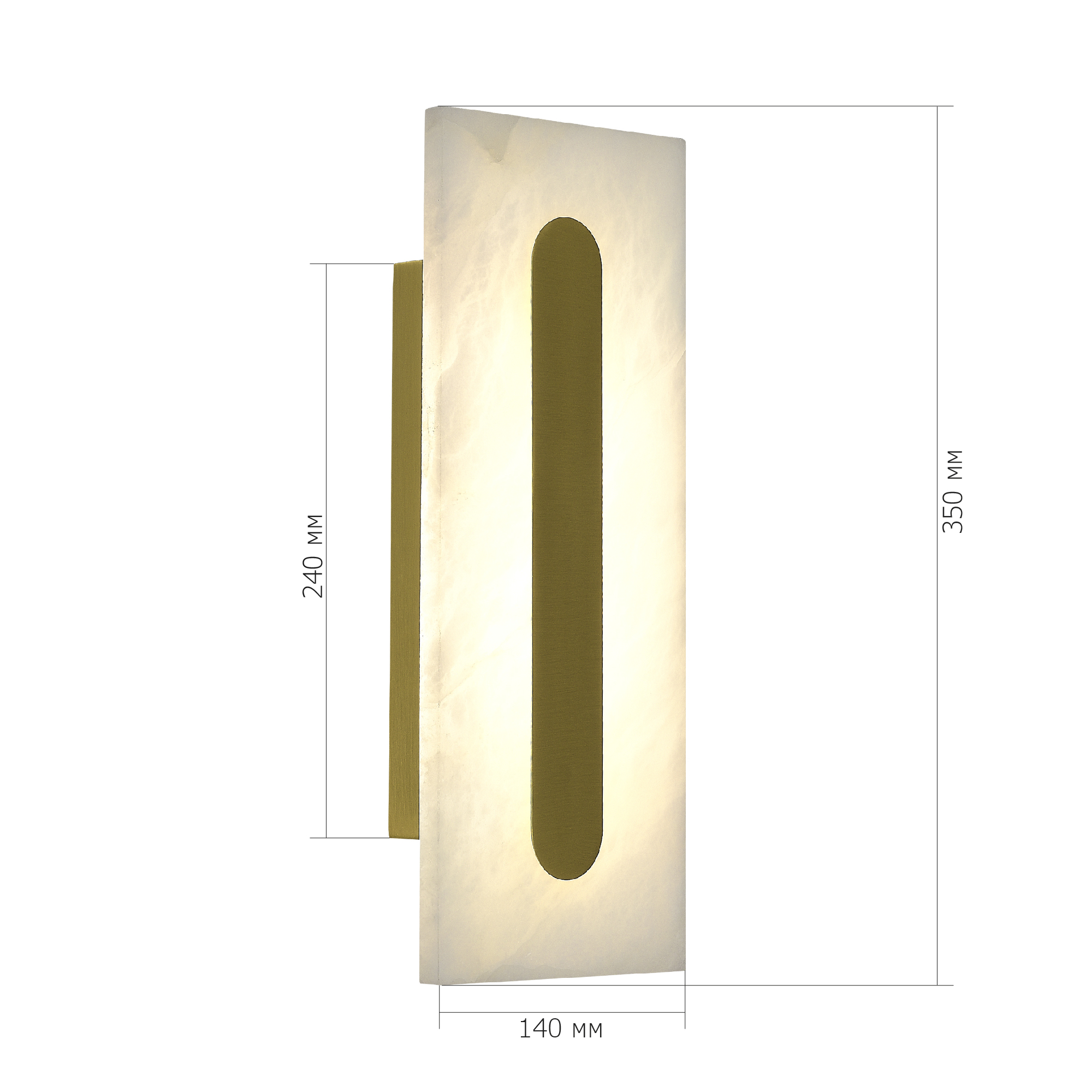 SL6139.221.01 Светильник настенный ST-Luce золотистый/белый LED 1*6W 3000K / 4000K / 6000K GEOM