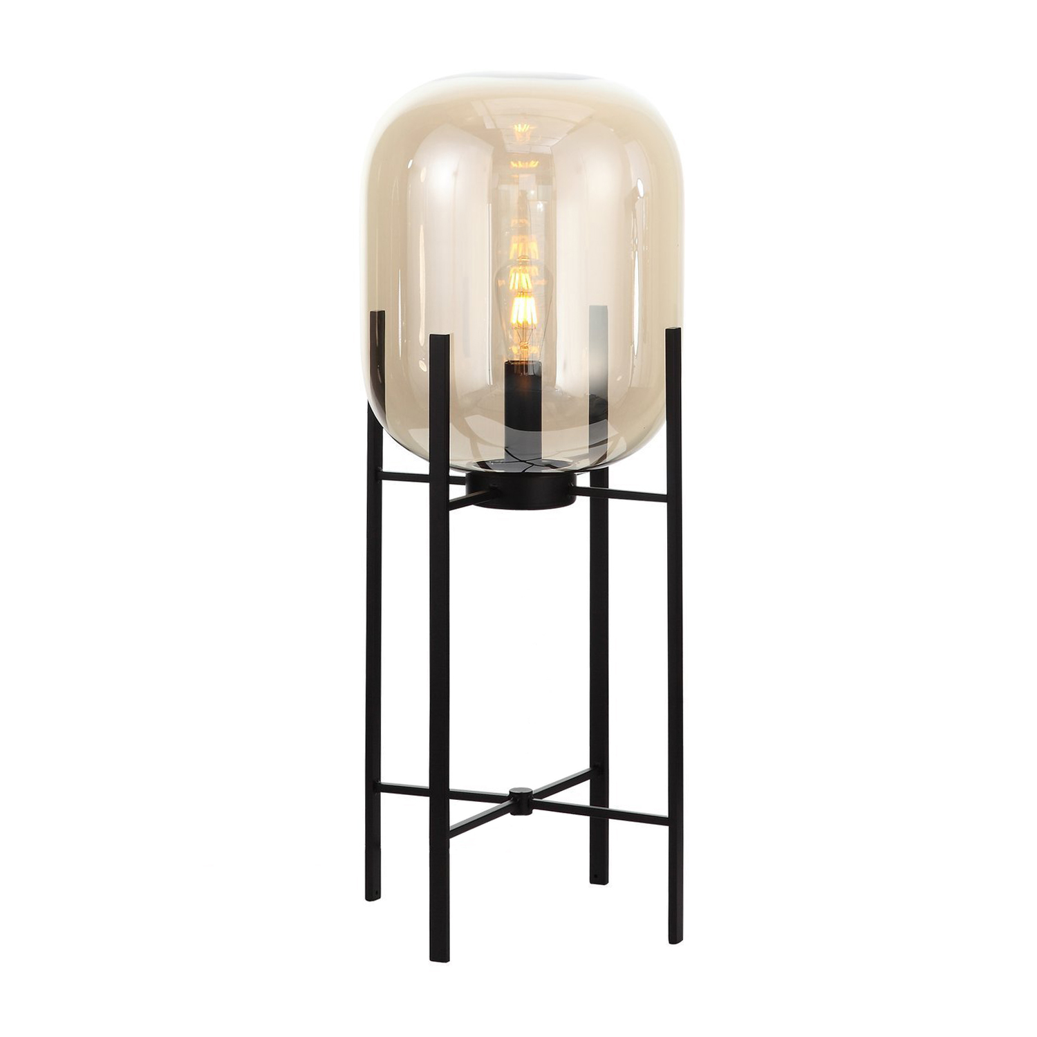 SL1050.515.01 Торшер ST-Luce Черный/Коньячный E27 1*40W (из 2-х коробок) BURASCA