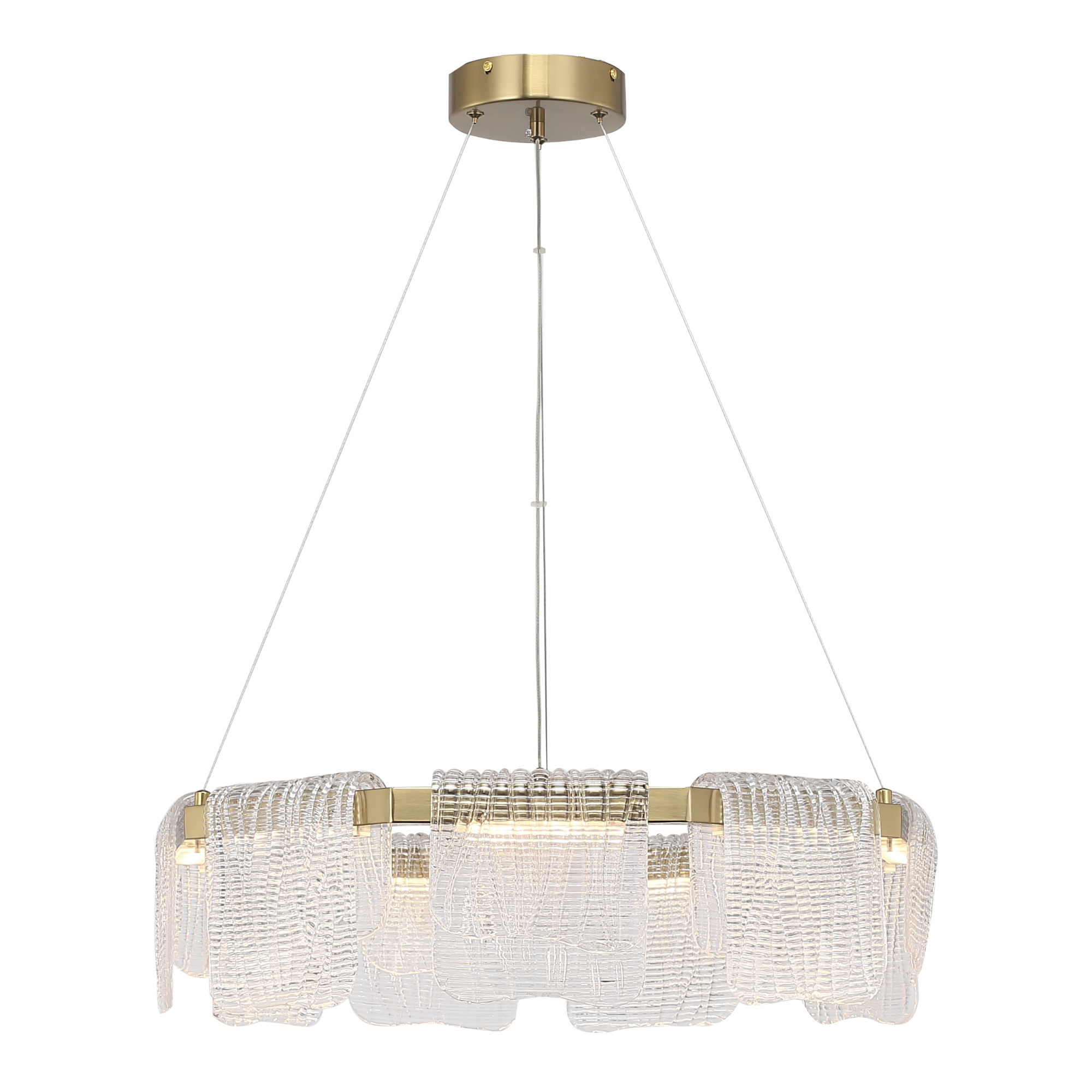 SL6021.203.54 Светильник подвесной ST-Luce золотистый/прозрачный LED 1*54W 3000K VOILE