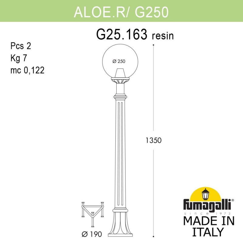 Садово-парковый светильник Fumagalli G25.163.000.WZF1R