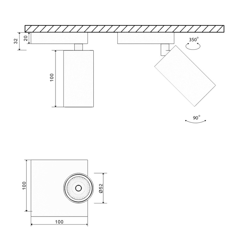 База накладная SWG pro MINI-VL-M11-WH