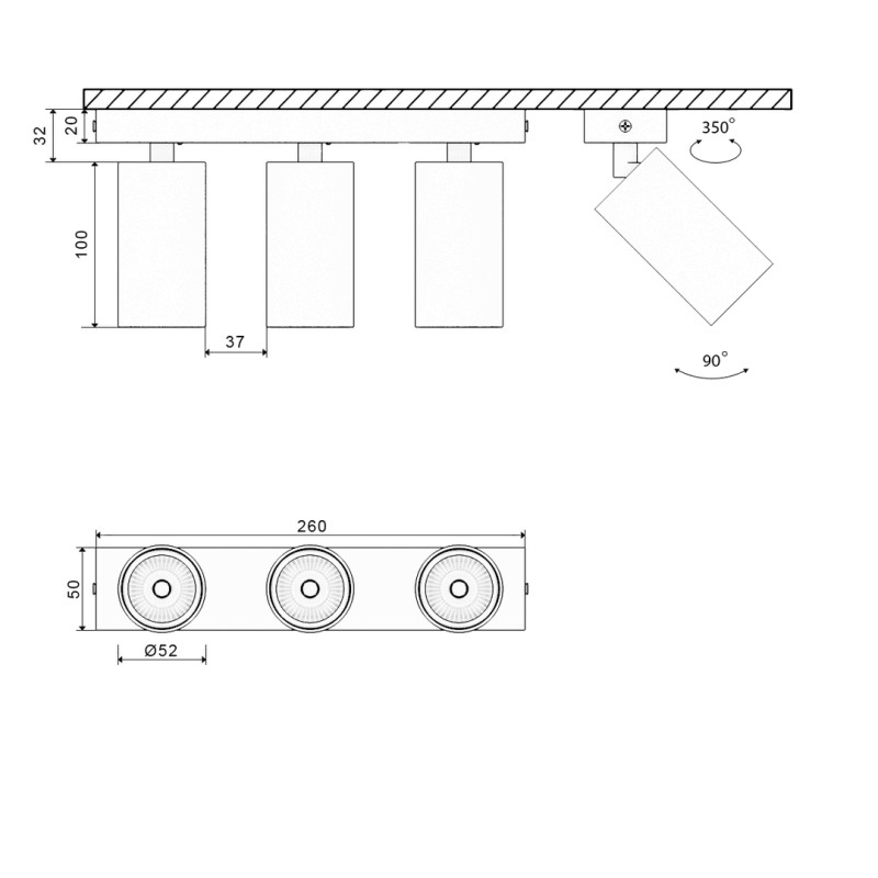 База накладная SWG pro MINI-VL-M13-BL
