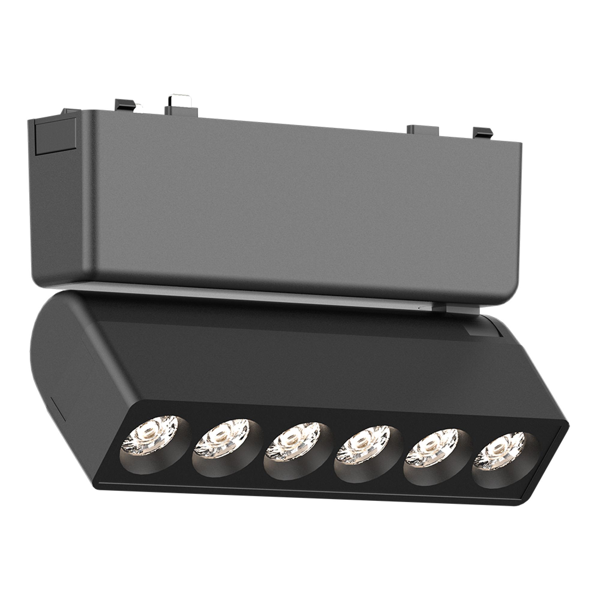 ST675.446.06 Магнитный трековый светильник Черный LED 1*6W 4000K 360Lm Ra>90 IP20 L122xW26xH81 48V SKYFLAT