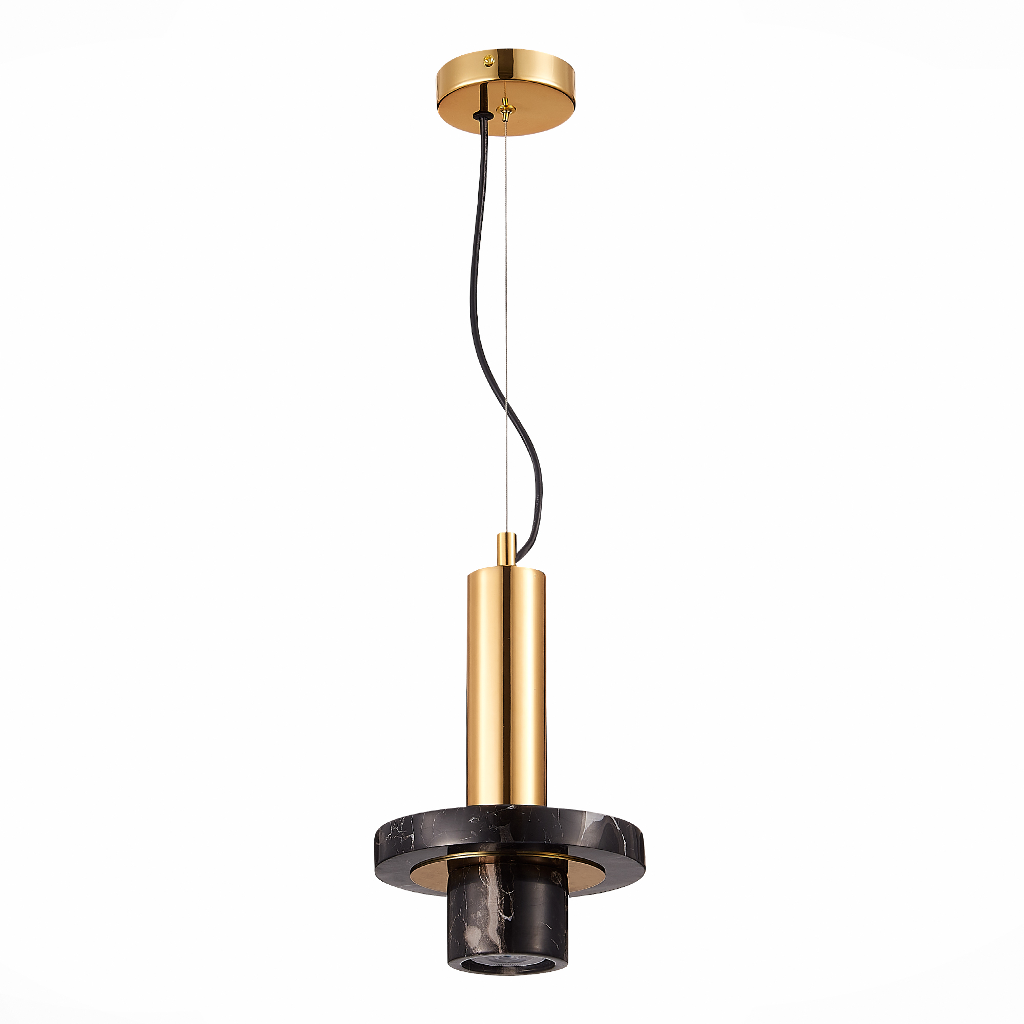 SL1210.403.01 Светильник подвесной ST-Luce Золотистый/Черный GU10 1*5W PIETRA