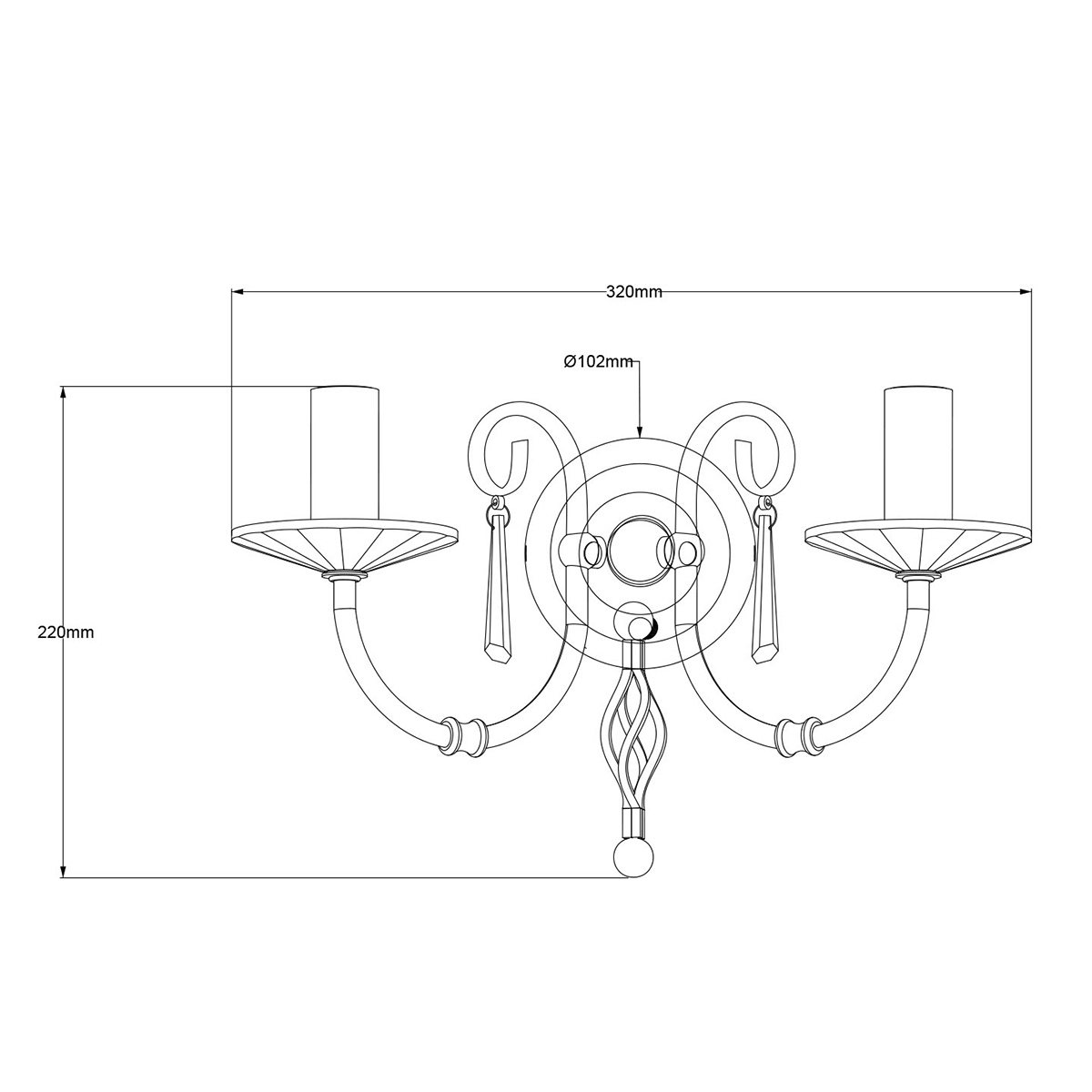 Бра Elstead Interior, Арт. AG2-POL-BRASS