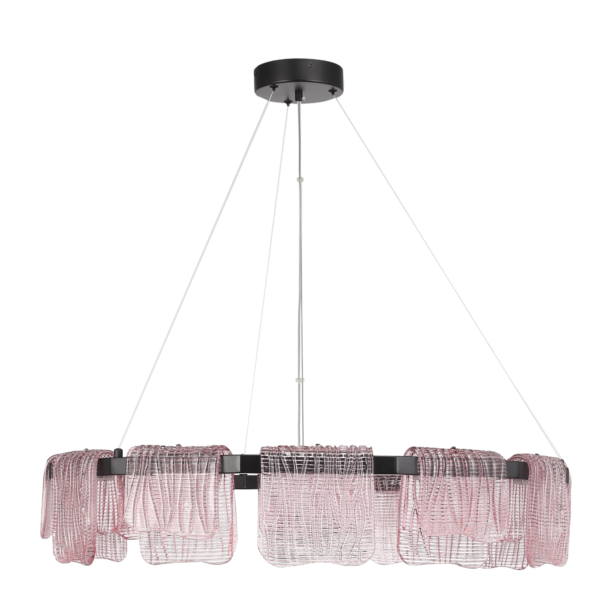 SL6021.403.66 Светильник подвесной ST-Luce черный/розовый LED 1*66W 3000K VOILE
