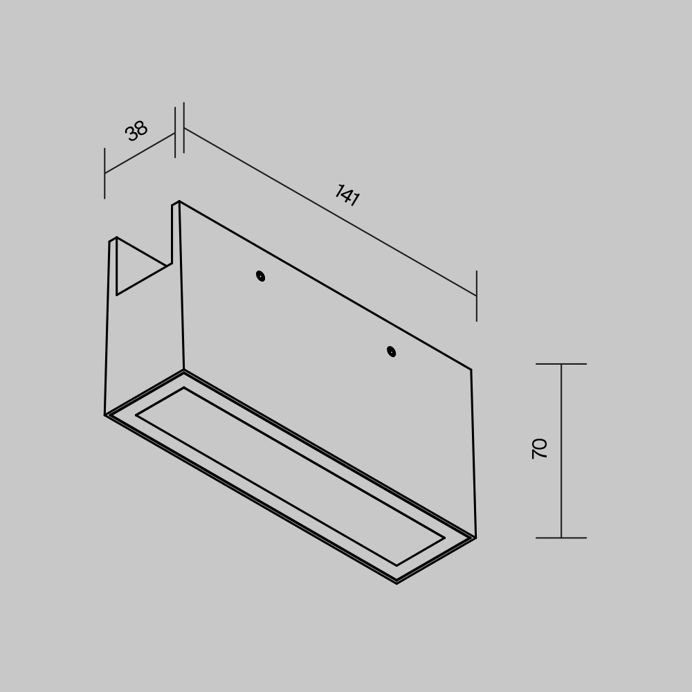 Уличный трековый светильник Outdoor O-TR01-2-S-10WB3K