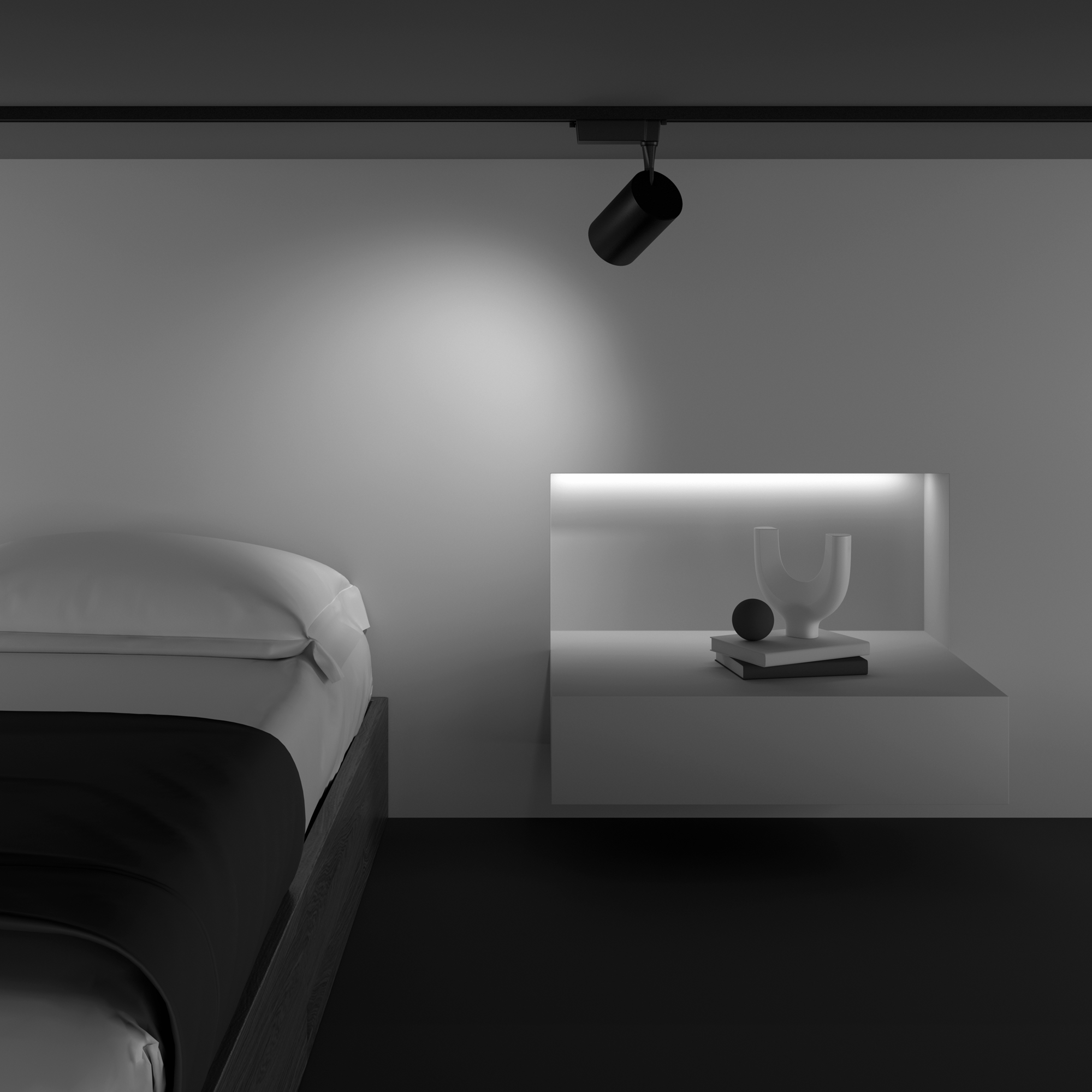 Трековый светильник Technical TR003-1-15W4K-W-B