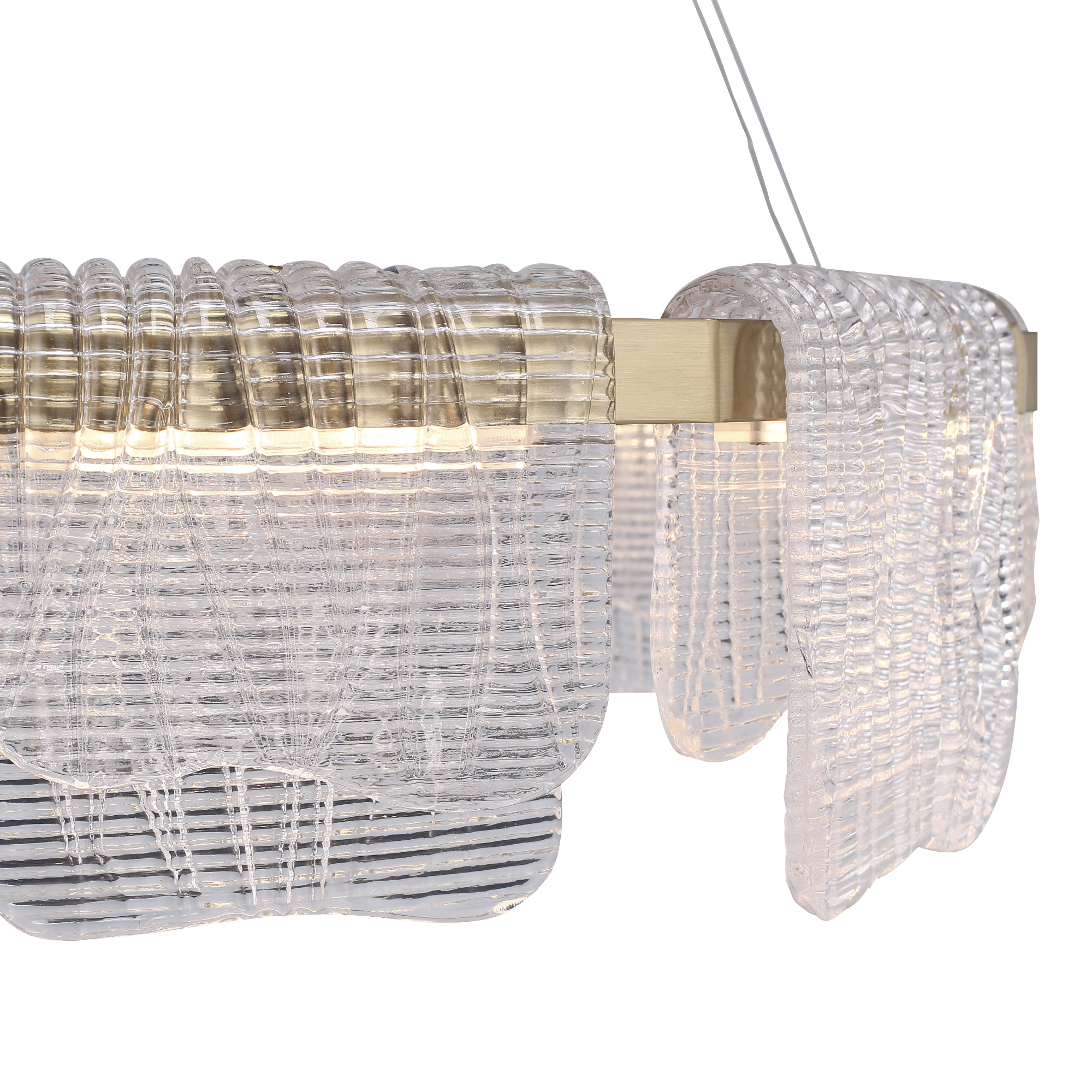 SL6021.203.54 Светильник подвесной ST-Luce золотистый/прозрачный LED 1*54W 3000K VOILE