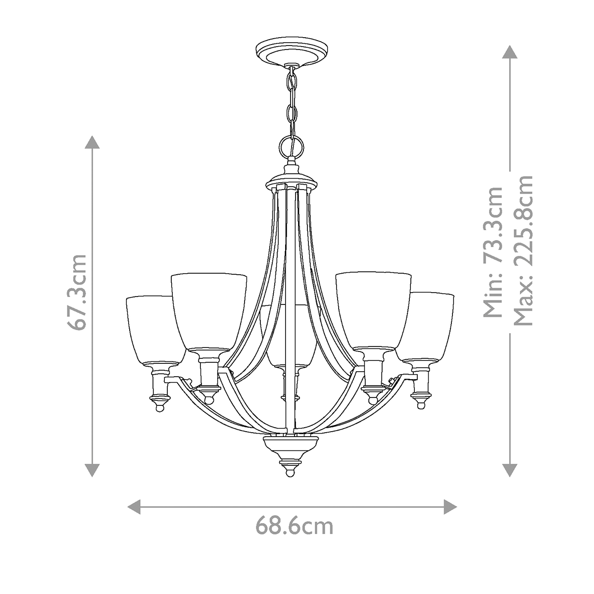 Люстра Hinkely Lighting, Арт. HK-TRUMAN5