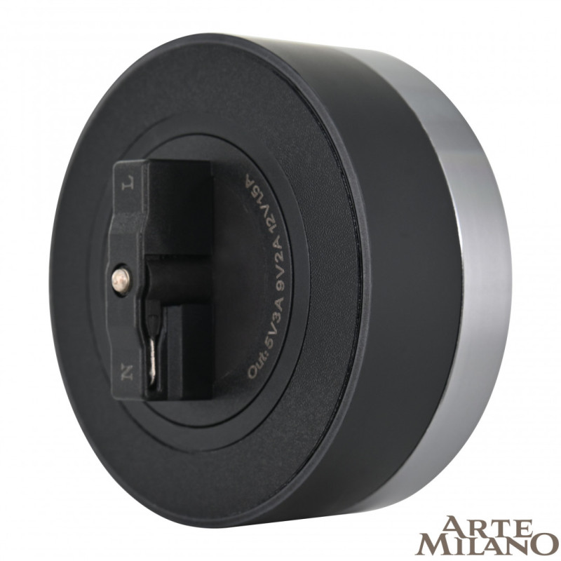 Трековая система розеток Arte Milano 380066TS LED/USB-Type-C Grey