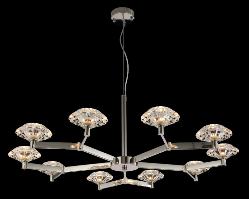 Подвесная люстра Crystal Lux REBECA SP10 NICKEL