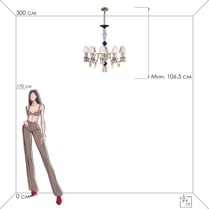Подвесная люстра LOFT IT 10203/10 Mult