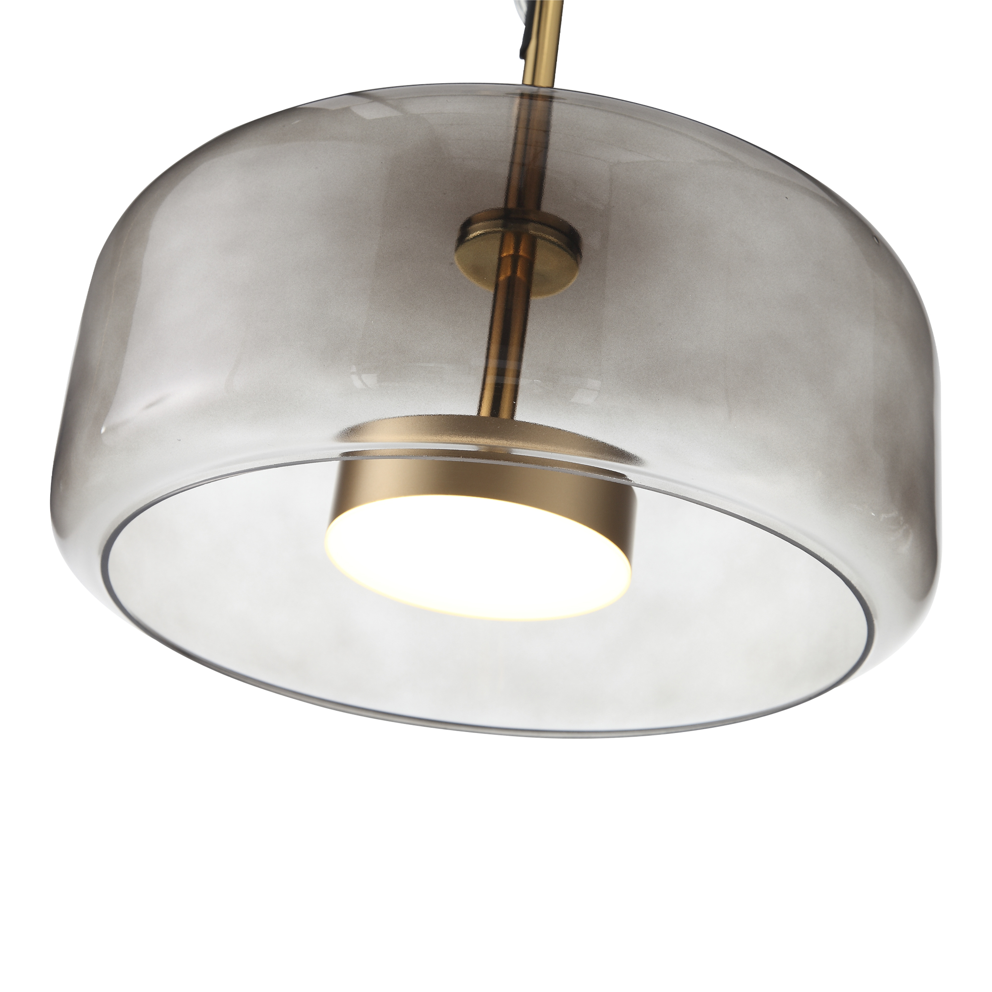 SL1053.243.01 Светильник подвесной ST-Luce Золотистый/Дымчатый LED 1*9W 3000K PALOCHINO