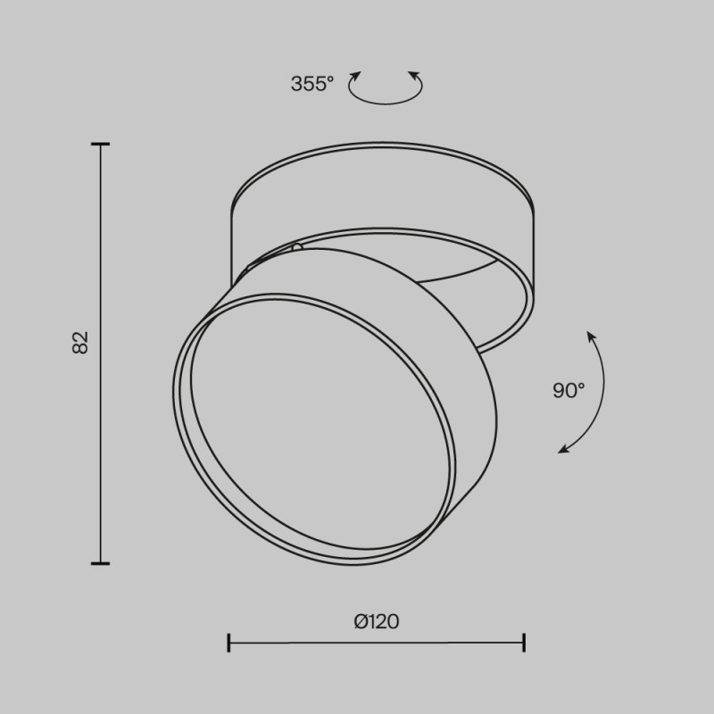 Накладной светильник Maytoni Technical C024CL-L18B4K