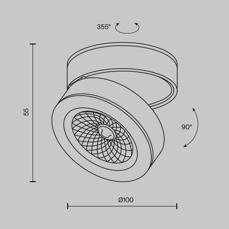 Накладной светильник Maytoni Technical C022CL-L12W