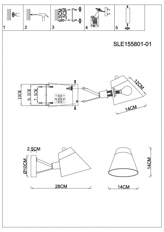 Бра Evoluce SLE155801-01