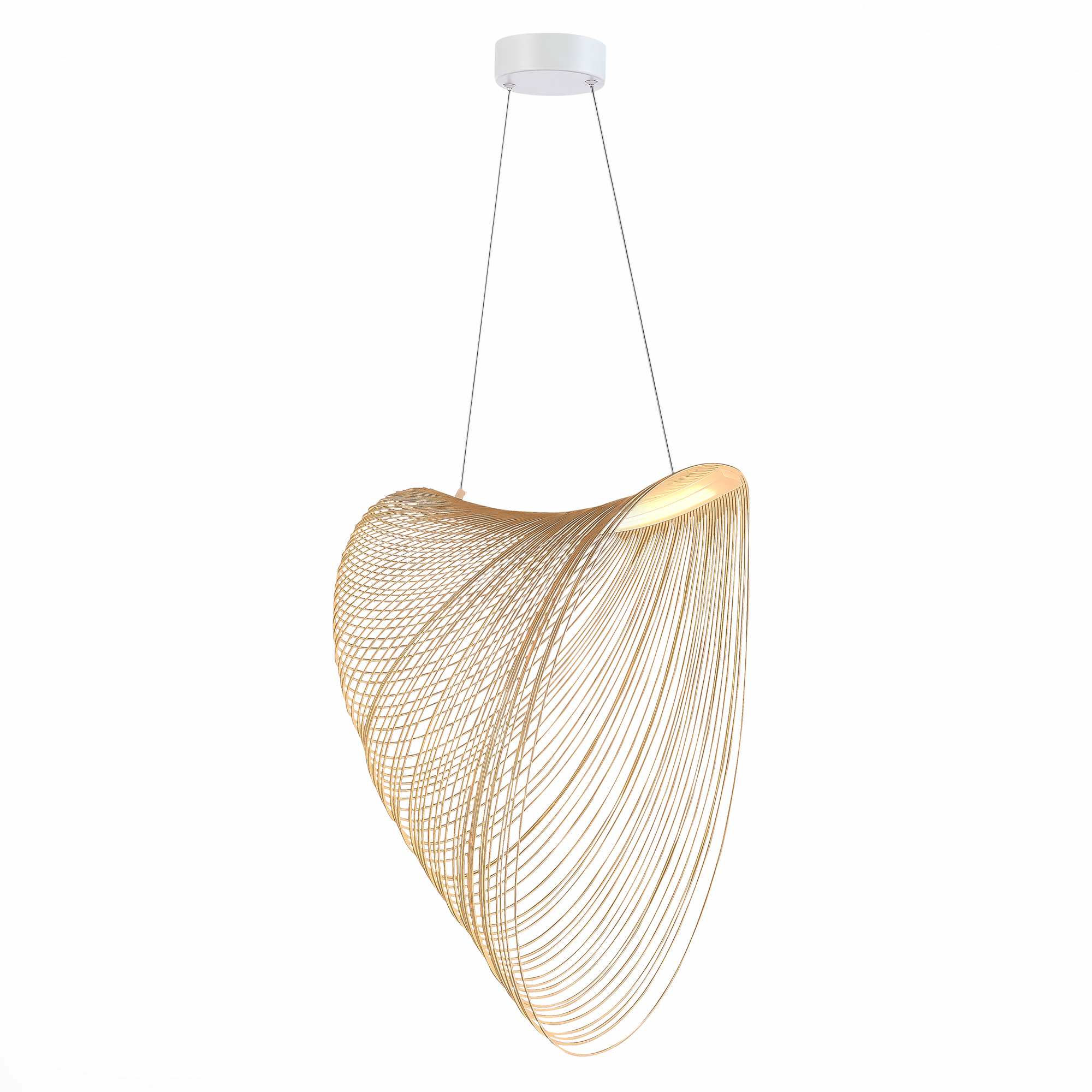 SL6900.503.32 Светильник подвесной ST-Luce Белый/Древесный LED 1*32W 4000K FOSSIL