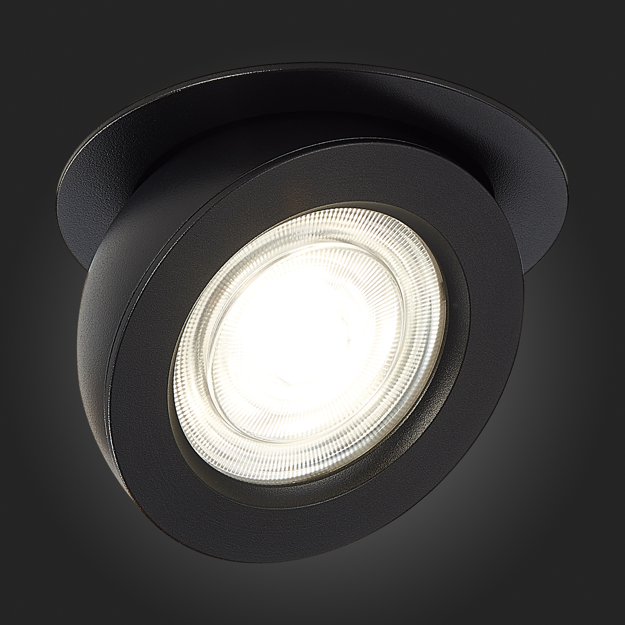 ST654.438.10 Св-к встр. Черный LED 1*10W 3000K 850Lm Ra>90 38° IP20 D109xH60 180-240V Встраиваемые светильники