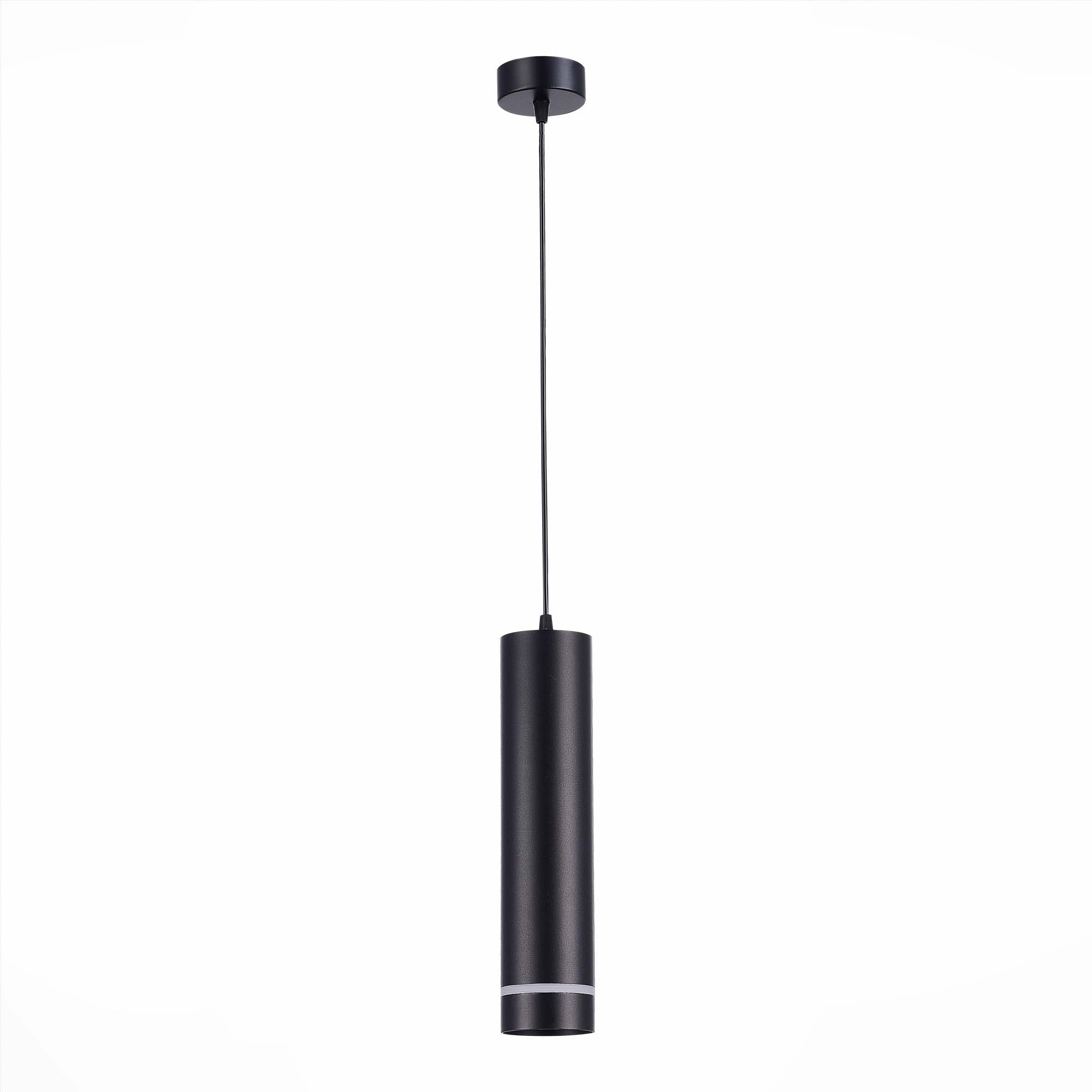 ST115.443.12 Светильник подвесной Черный LED 1*12W 4000K 936Lm Ra>90 120° IP20 D80xH300 165-265V Подвесные светильники