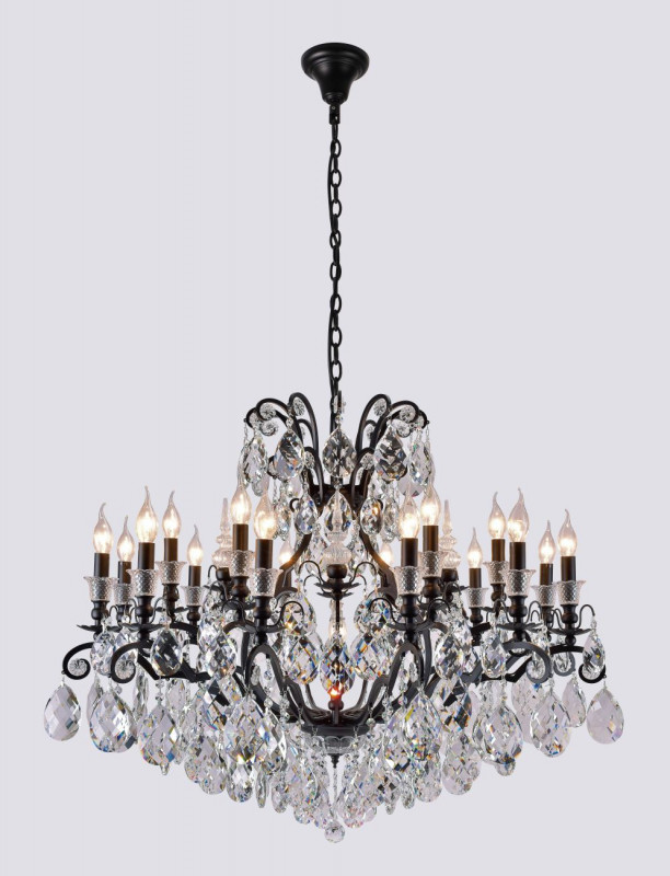 Подвесная люстра Crystal Lux MAGNIFICO SP19 BLACK/TRANSPARENT
