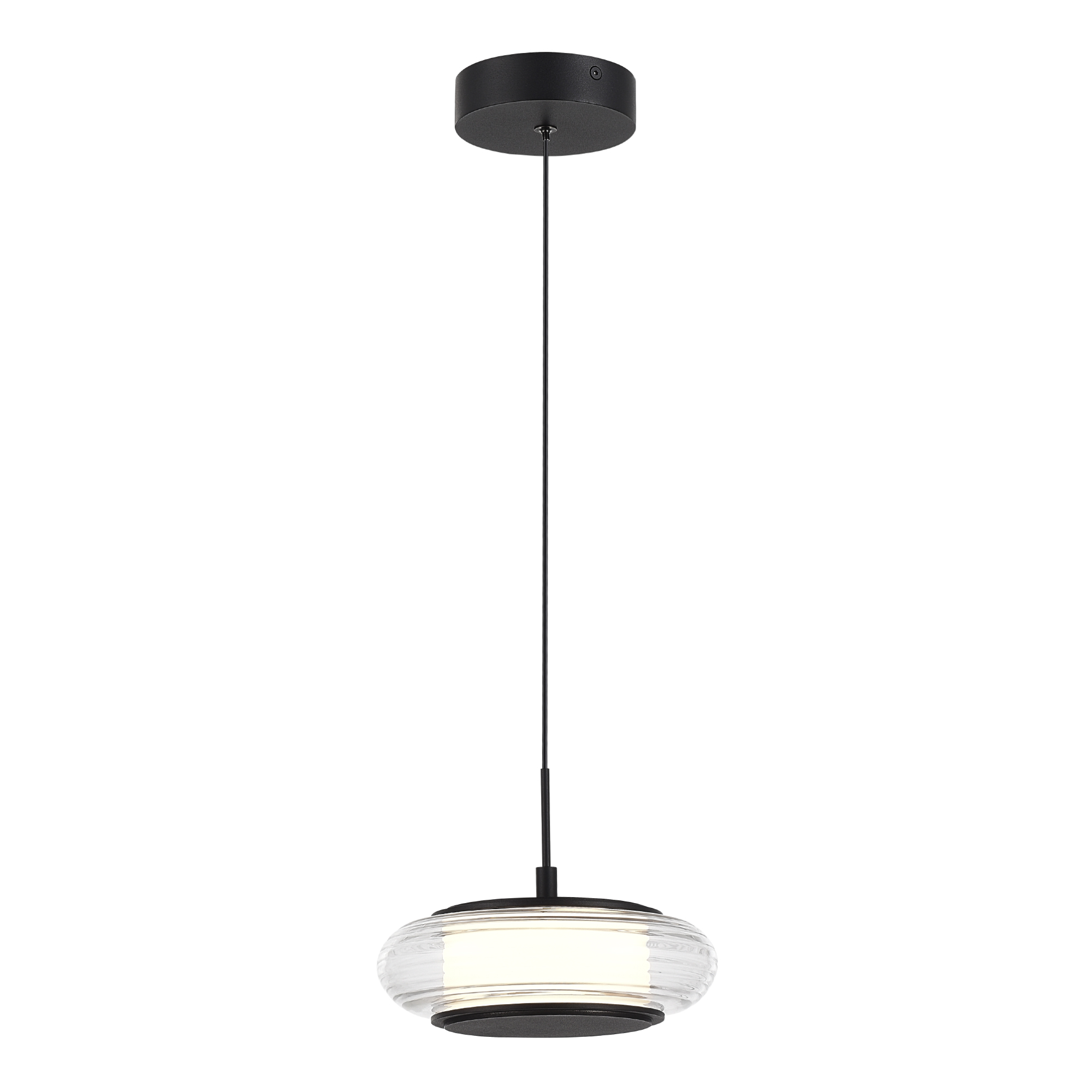 SL6239.403.01 Светильник подвесной ST-Luce черный/прозрачный LED 1*7W 3000K FRITTELA
