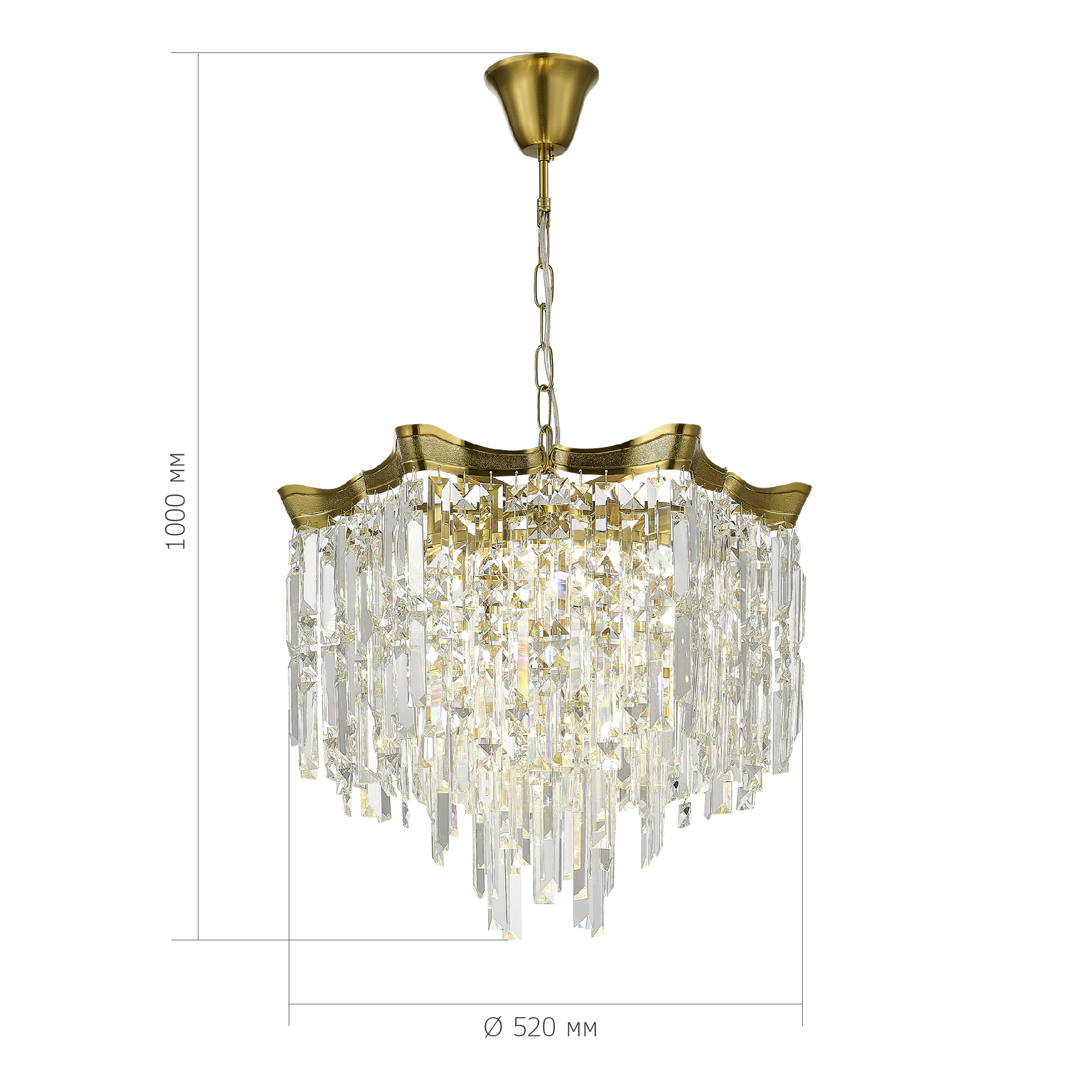 SL1659.303.07 Светильник подвесной ST-Luce Латунь/Прозрачный E14 7*60W OFELIA