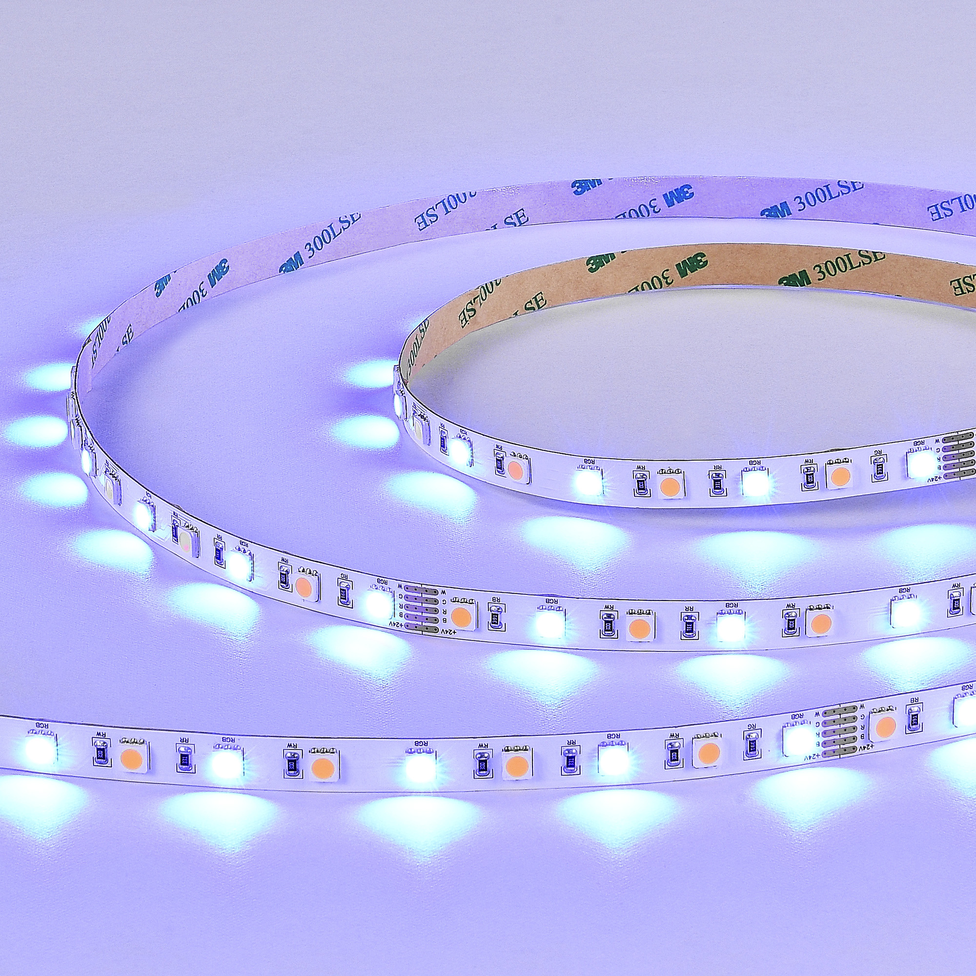 ST019.418.20RGBW Светодиодная лента SMD5050 - 17.28W/M RGB+4000K 300Lm Ra>90 IP20 L5000xW10xH- 24V Светодиодные ленты