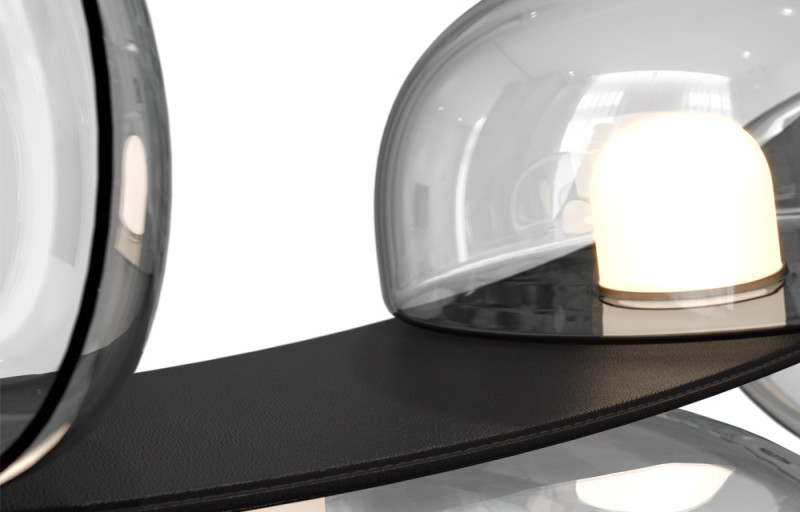 Накладной светильник Crystal Lux BOSQUE SP7 L3000 BLACK/TRANSPARENT