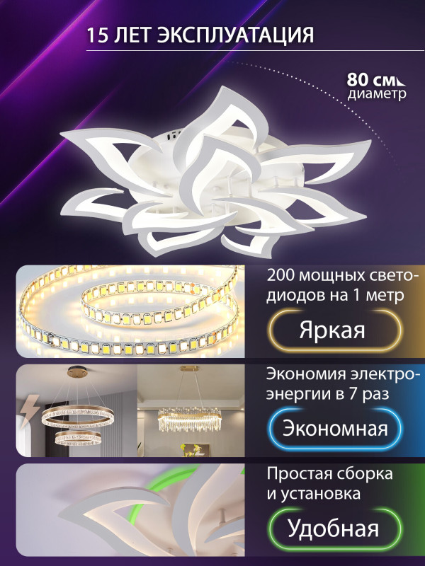 Накладная люстра Natali Kovaltseva LED SMART 84005