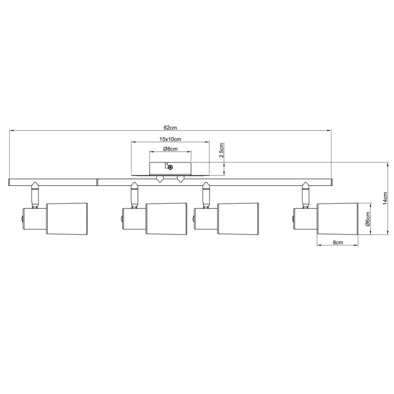 Спот ARTE Lamp A4510PL-4SS