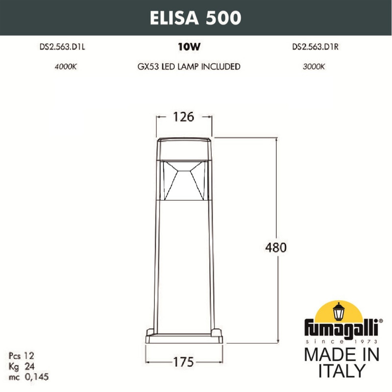 Садово-парковый светильник Fumagalli DS2.563.000.WXD1L