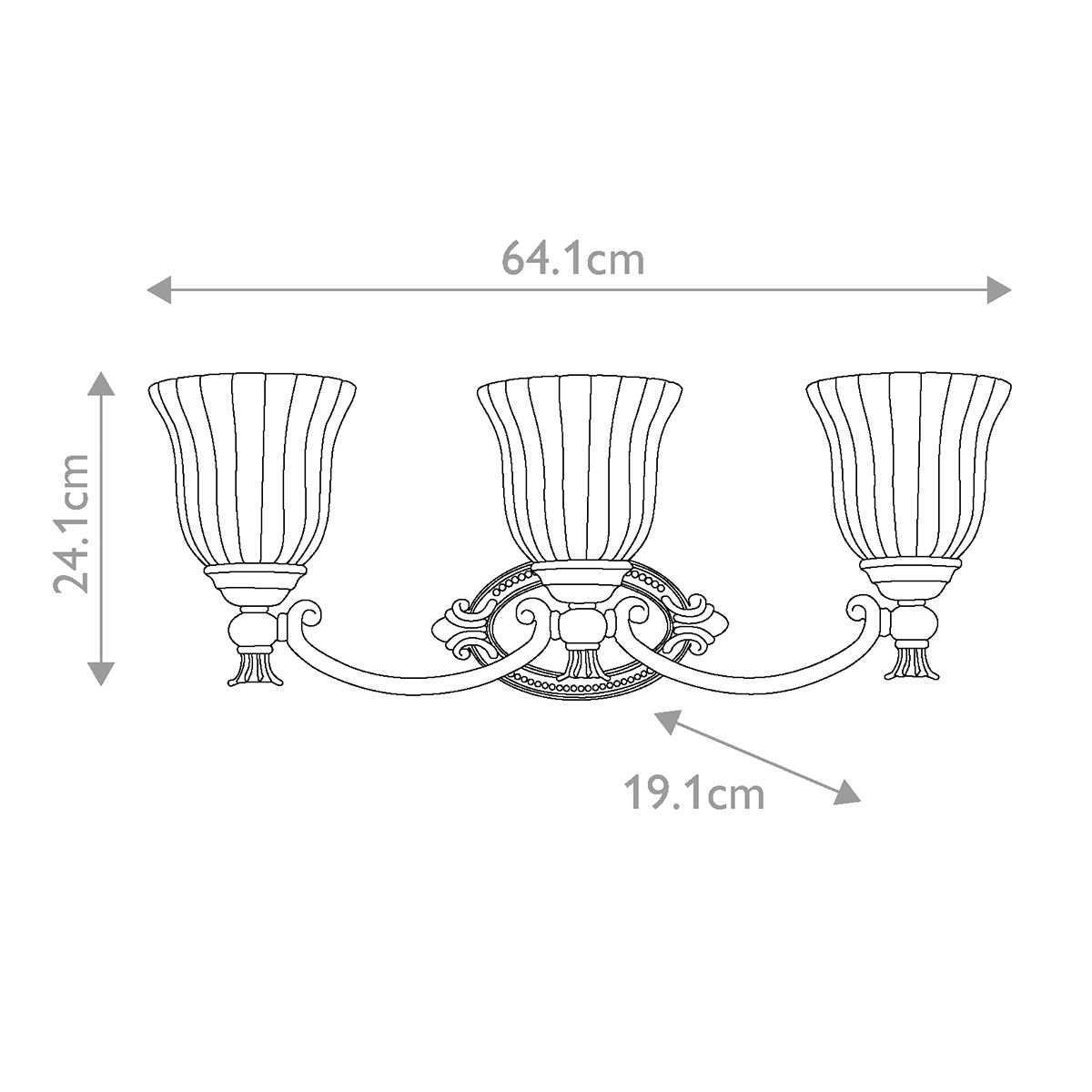 Бра для ванных комнат Hinkely Lighting, Арт. HK-FRANCOISE3-BATH