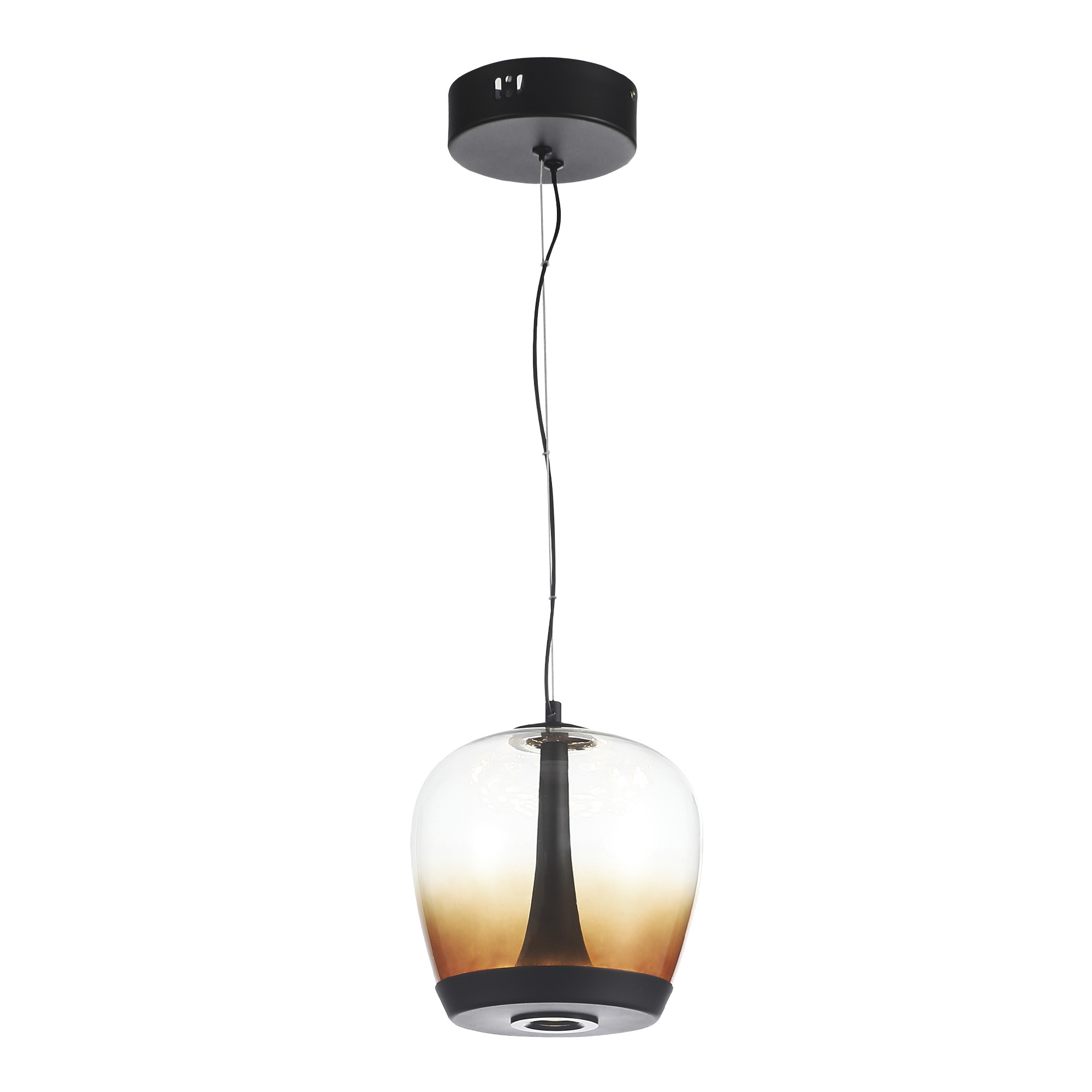 SL6014.413.01 Светильник подвесной ST-Luce Черный/Коричневый, Черный LED 1*17W 3000K RIPPLE