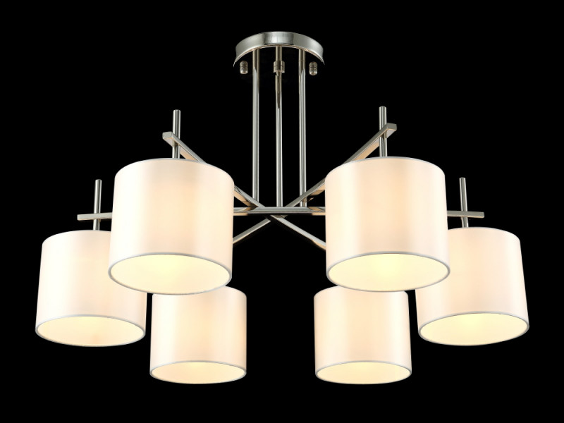Люстра на штанге Crystal Lux SERGIO PL6 NICKEL