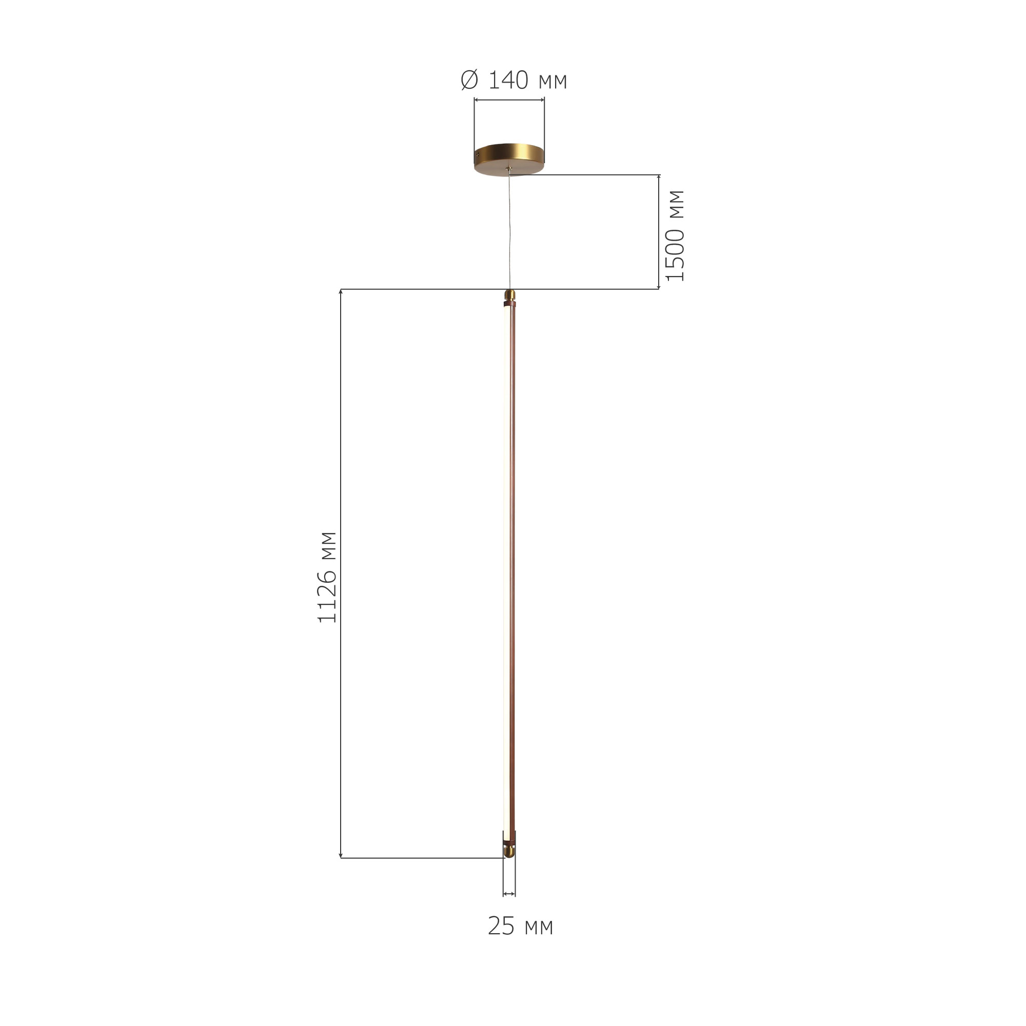 SL6225.303.01 Светильник подвесной ST-Luce Латунь/Терракотовый, Белый LED 1*12W 3000K BRICK