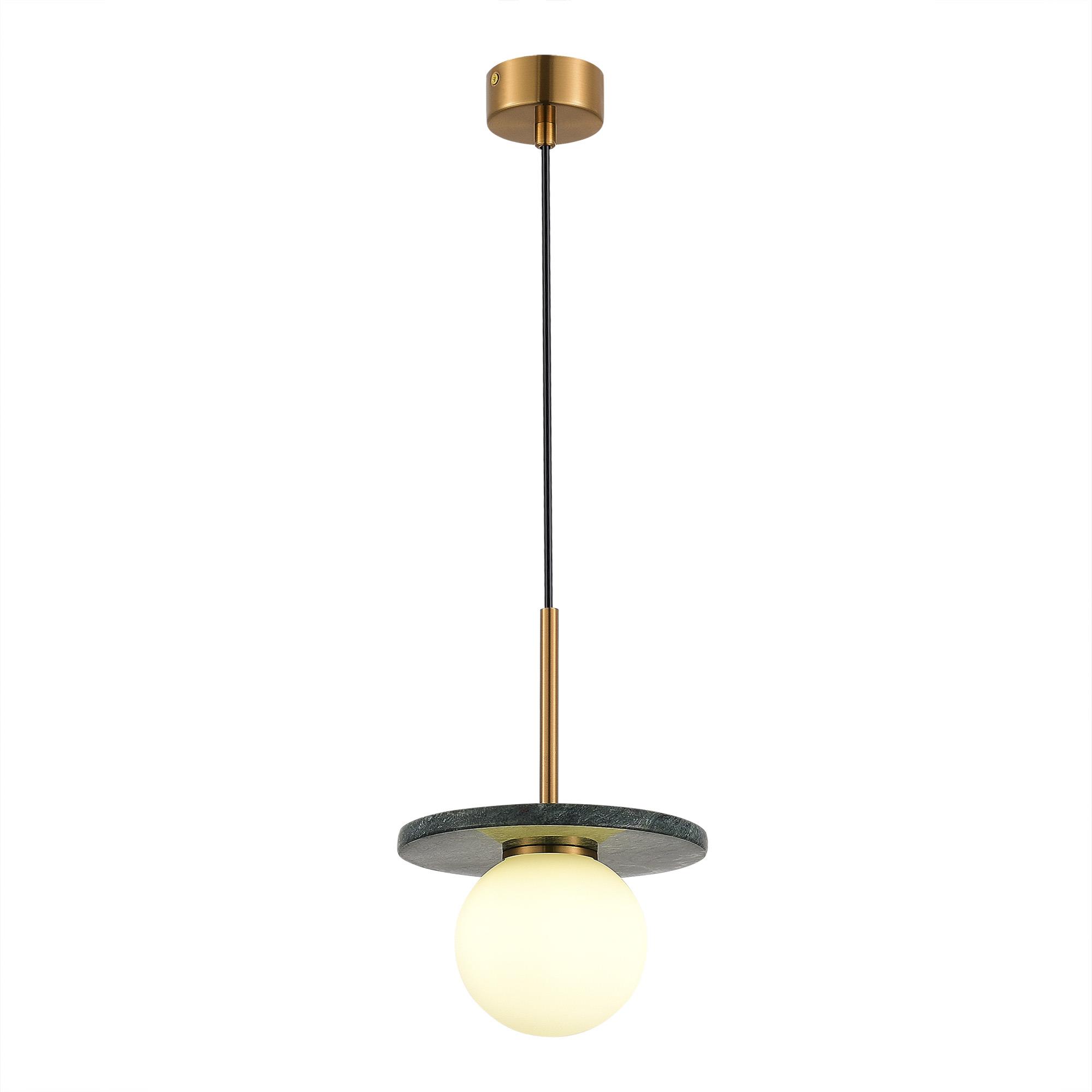 SL1191.363.01 Светильник подвесной ST-Luce Латунь/Латунь, Зеленый G9 LED 1*5W 4000K NEBULA