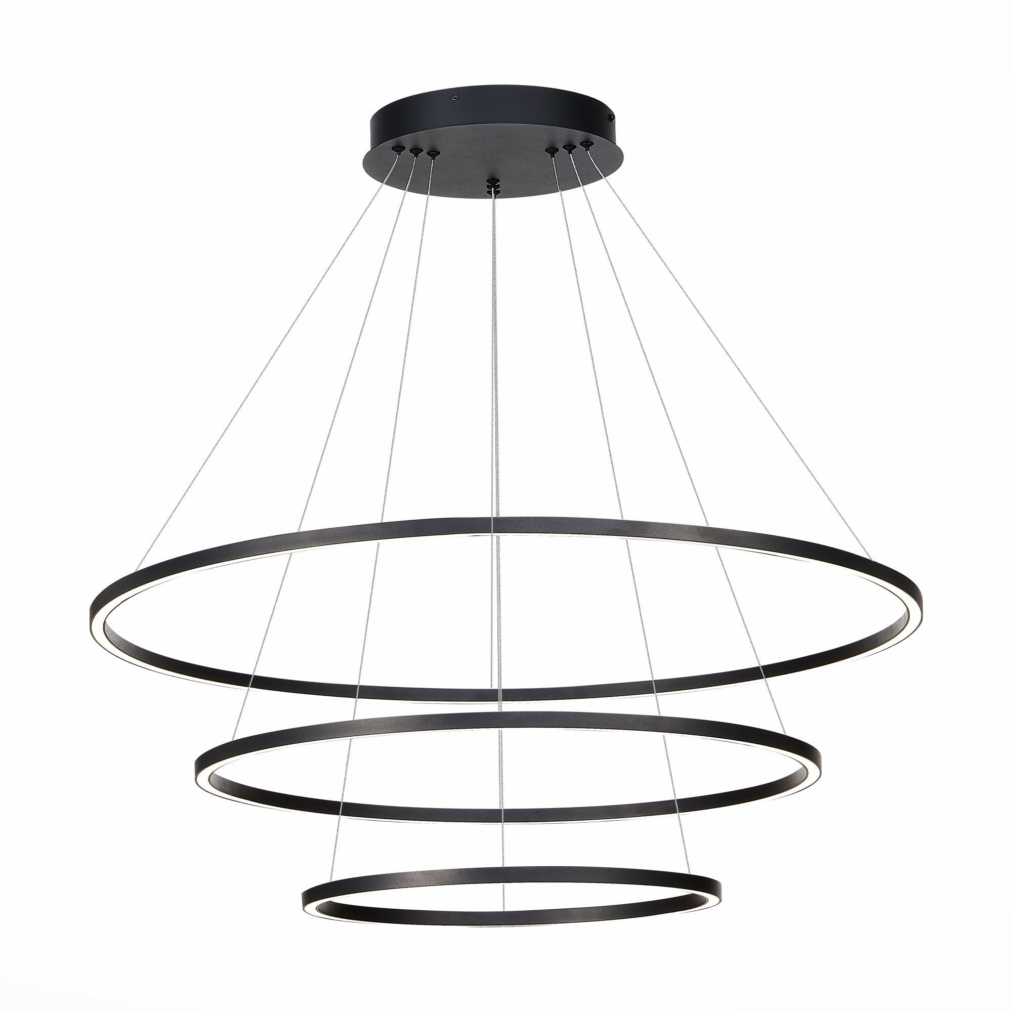 ST605.403.114 Cветильник подвесной SMART ST-Luce Черный/Белый LED 1*114W 2800-6500K AURA