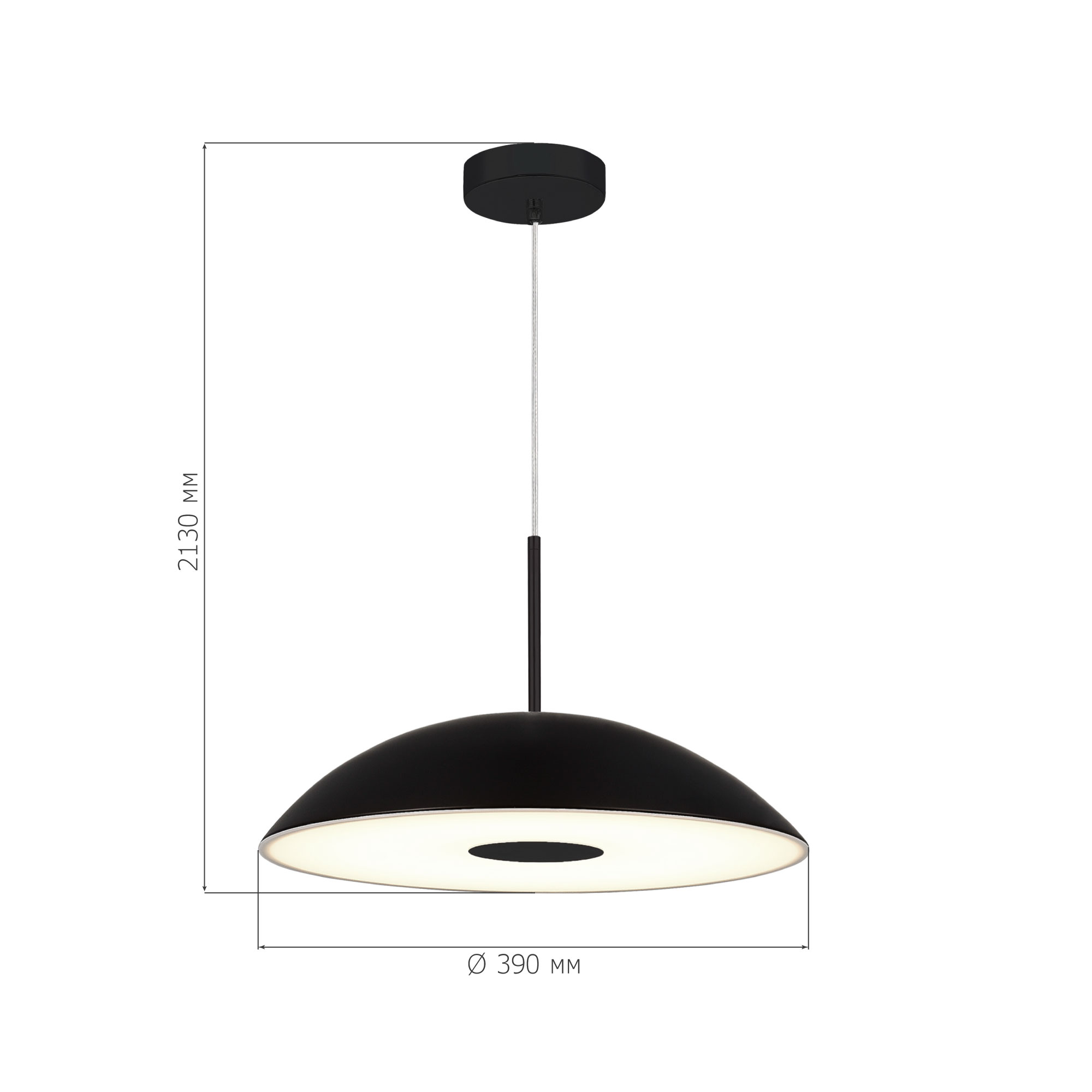 SL6128.403.01 Светильник подвесной ST-Luce Черный/Черный LED 1*24W 3000K LID