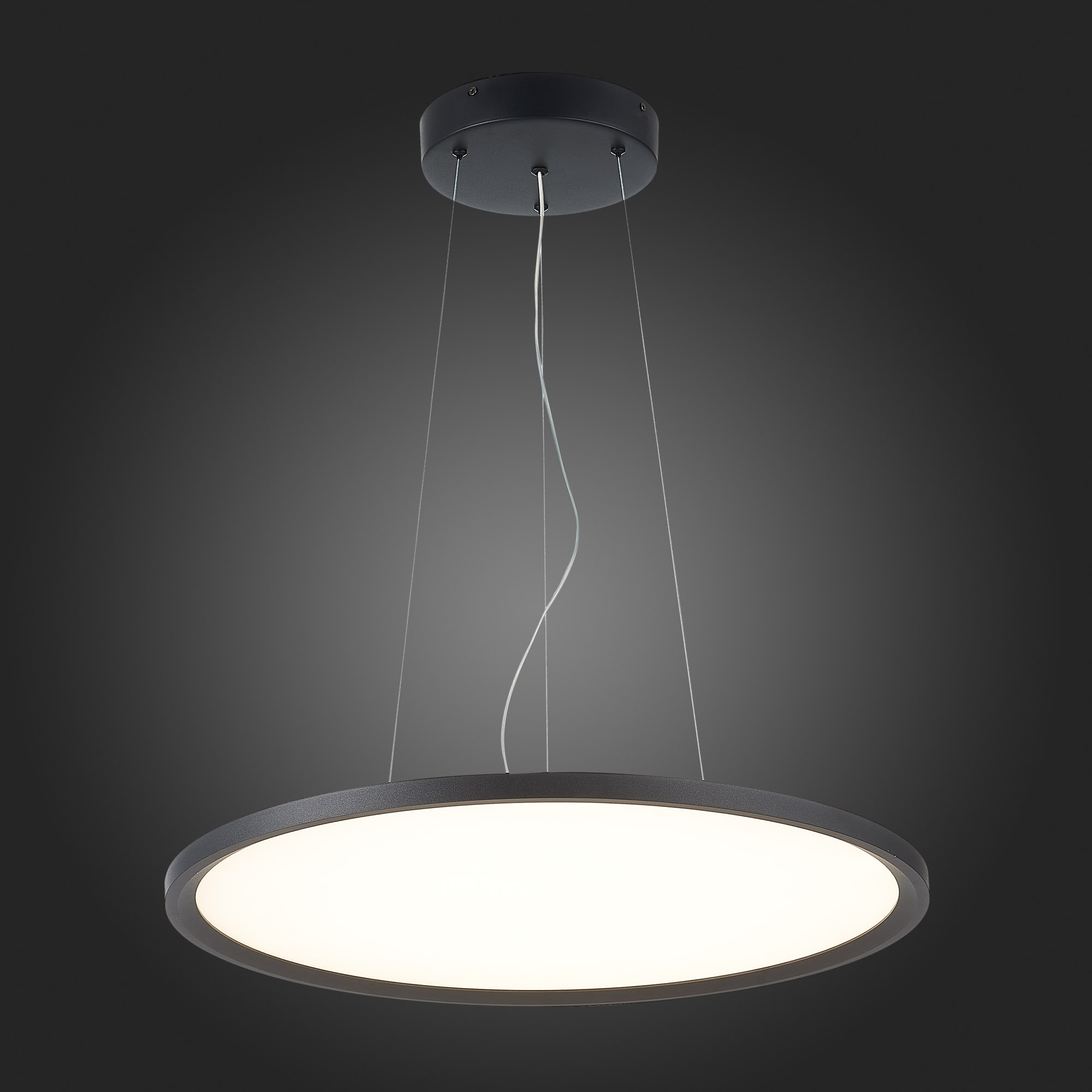ST602.443.56 Светильник подвесной Черный LED 1*56W 4000K 5 040Lm Ra>80 120 IP20 D600xH36 185-265V Подвесные светильники