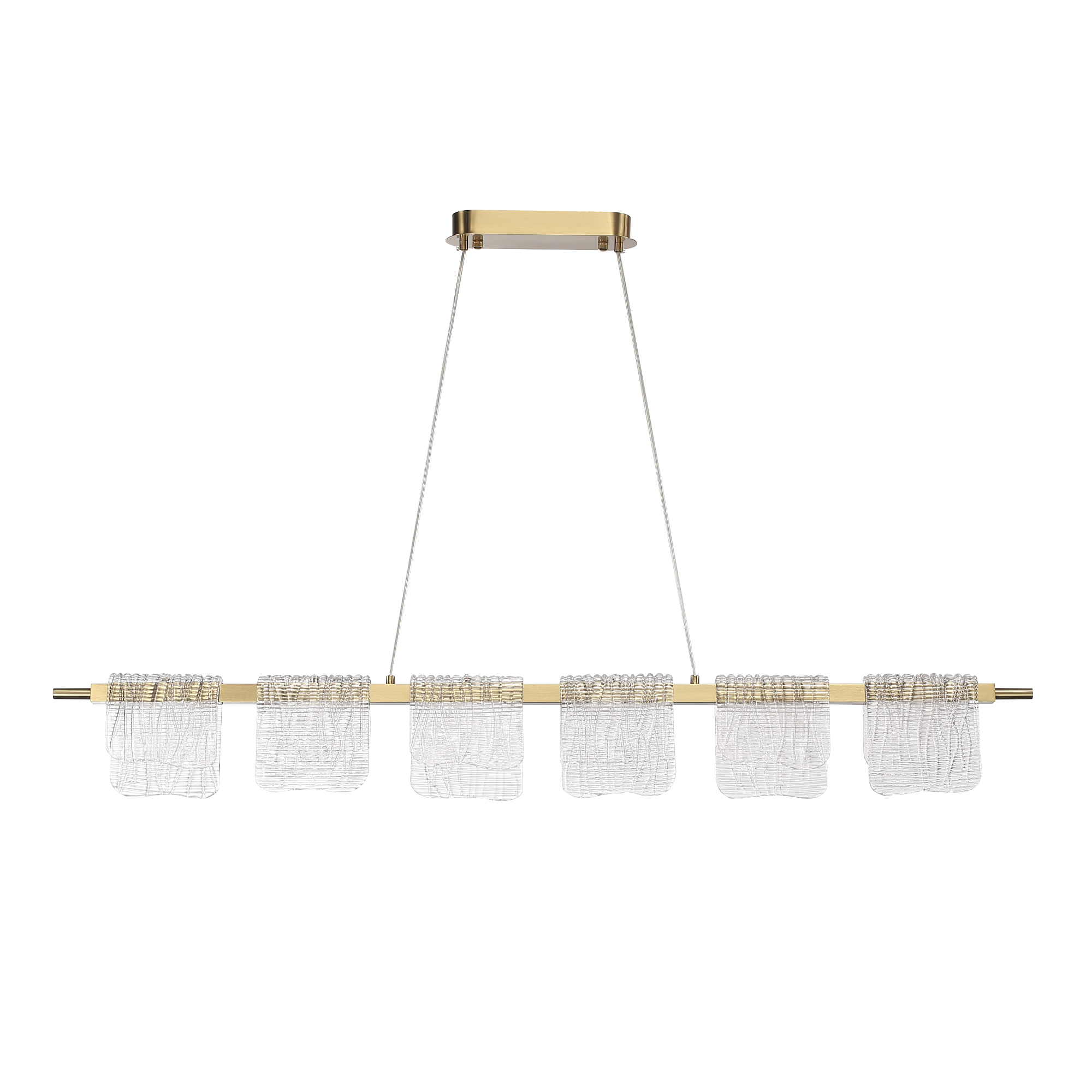 SL6021.203.36 Светильник подвесной ST-Luce золотистый/прозрачный LED 1*36W 3000K VOILE