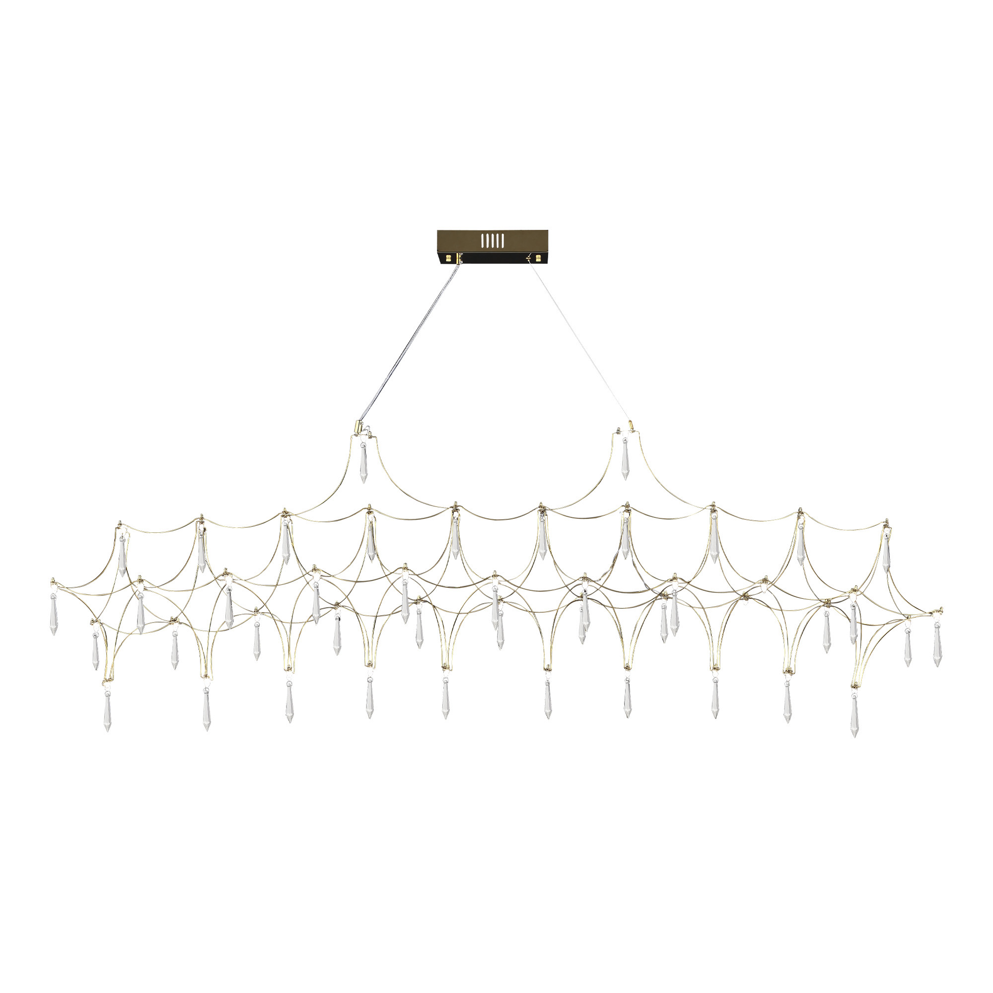 SL6603.203.23 Светильник подвесной ST-Luce Золотистый/Прозрачный LED 1*23W 4000K GRAVETTA