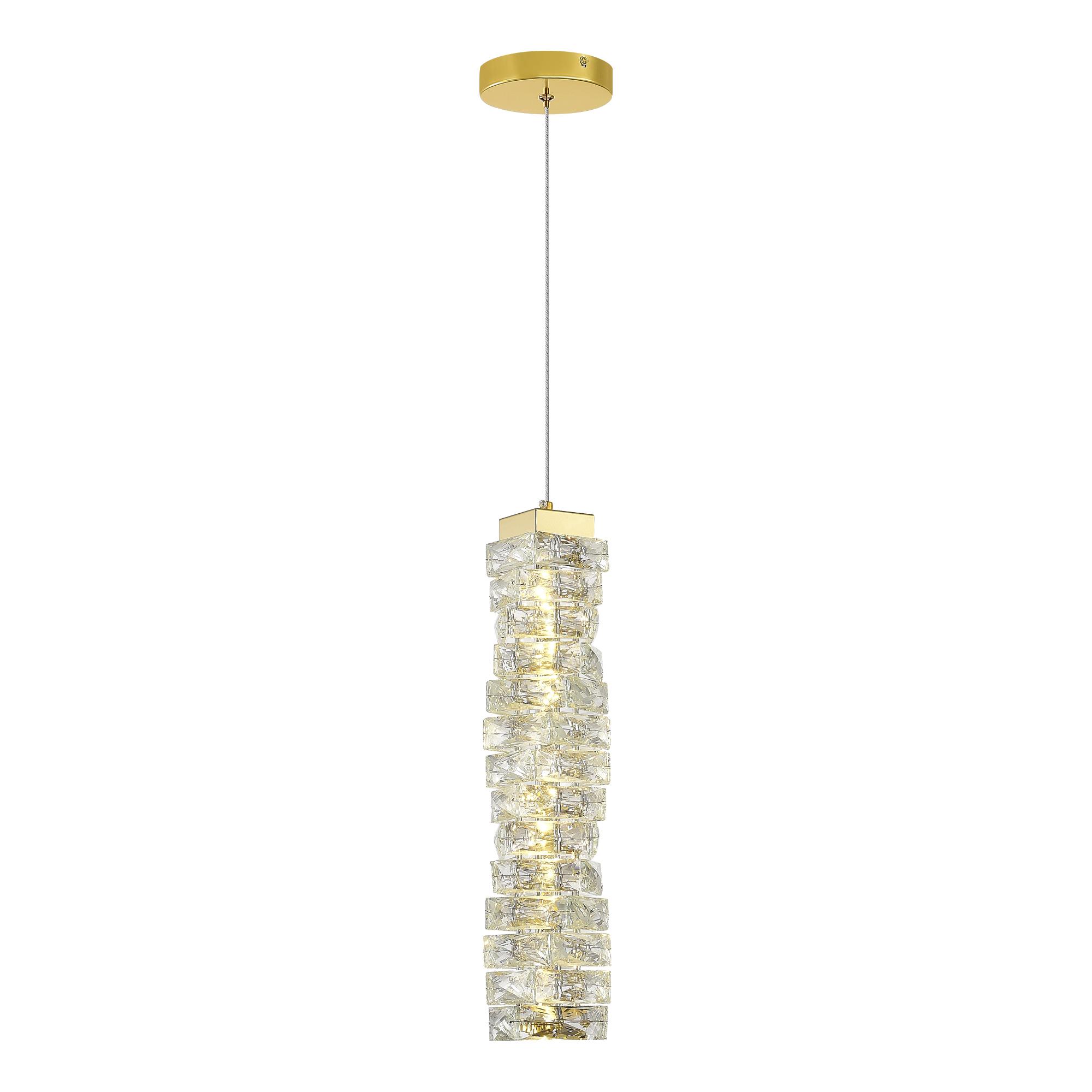 SL6010.203.15 Подвес ST-Luce Золотистый/Прозрачный LED 1*15W ESPIRA